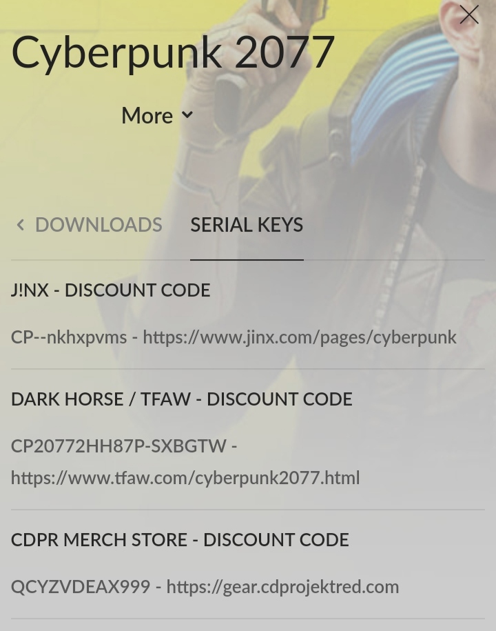 Here are some merch discount codes I'm never gonna use, feel free to