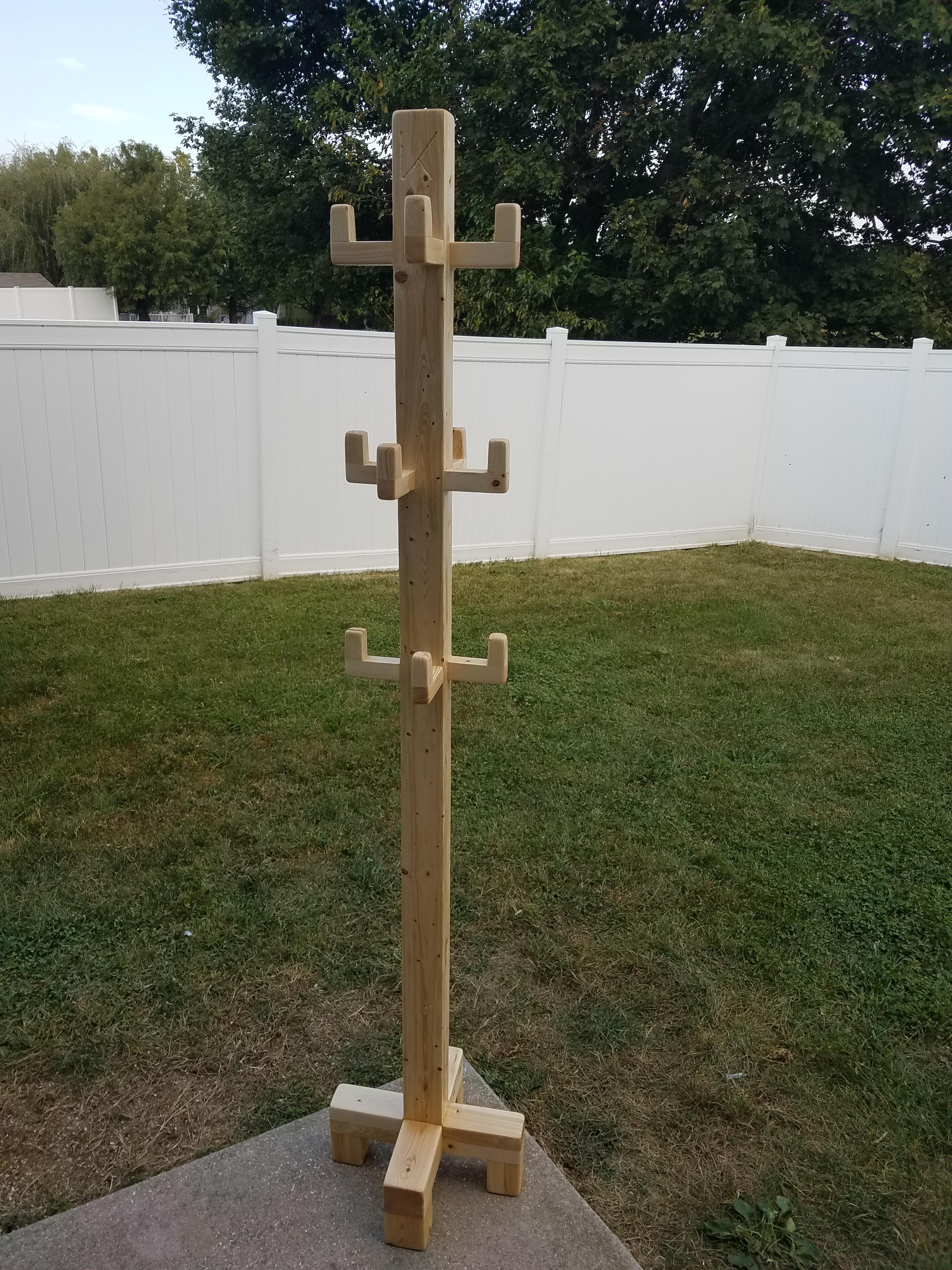My 2x4 coat rack r/woodworking