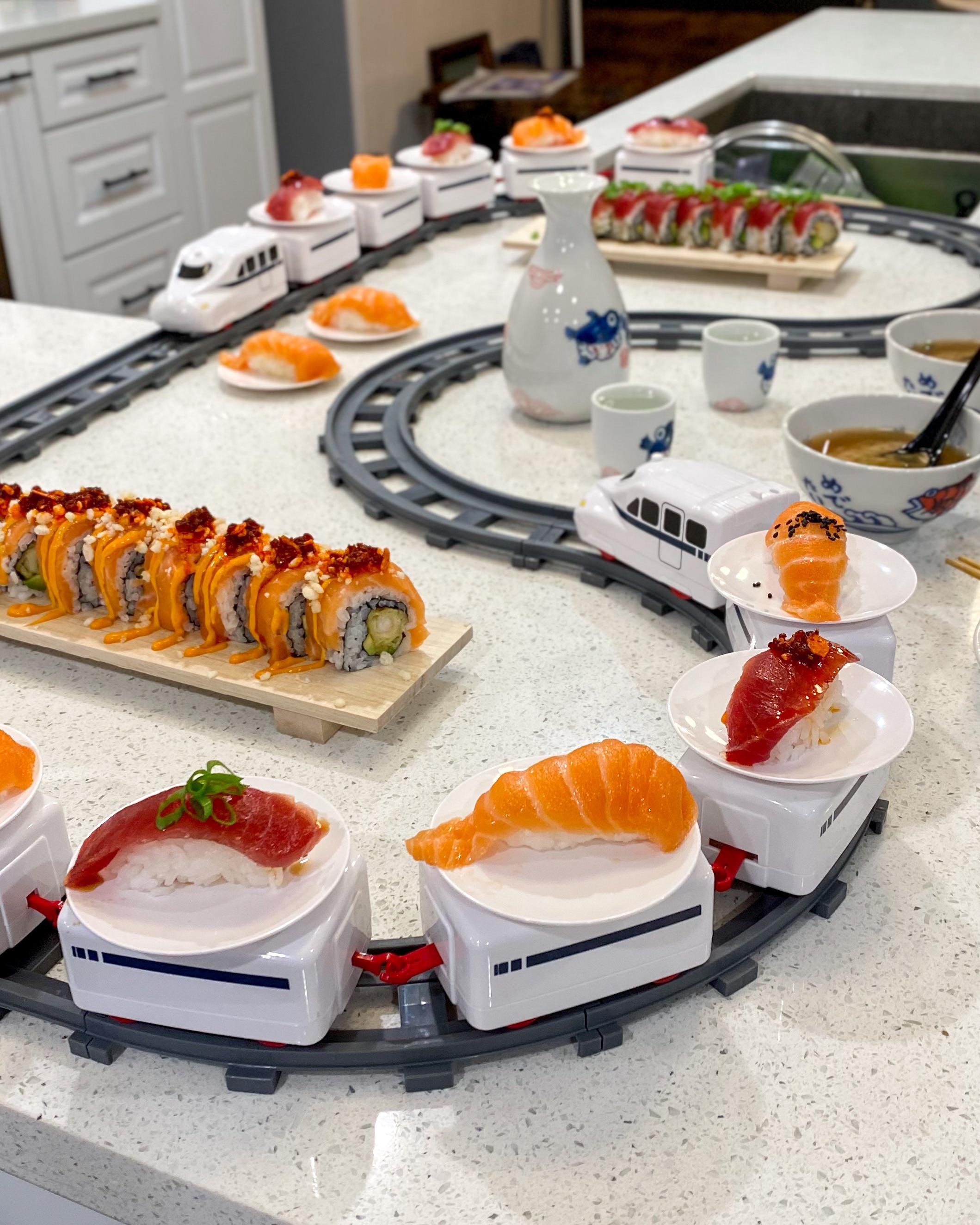 I make sushi once a week, this week I bought a train! (20)