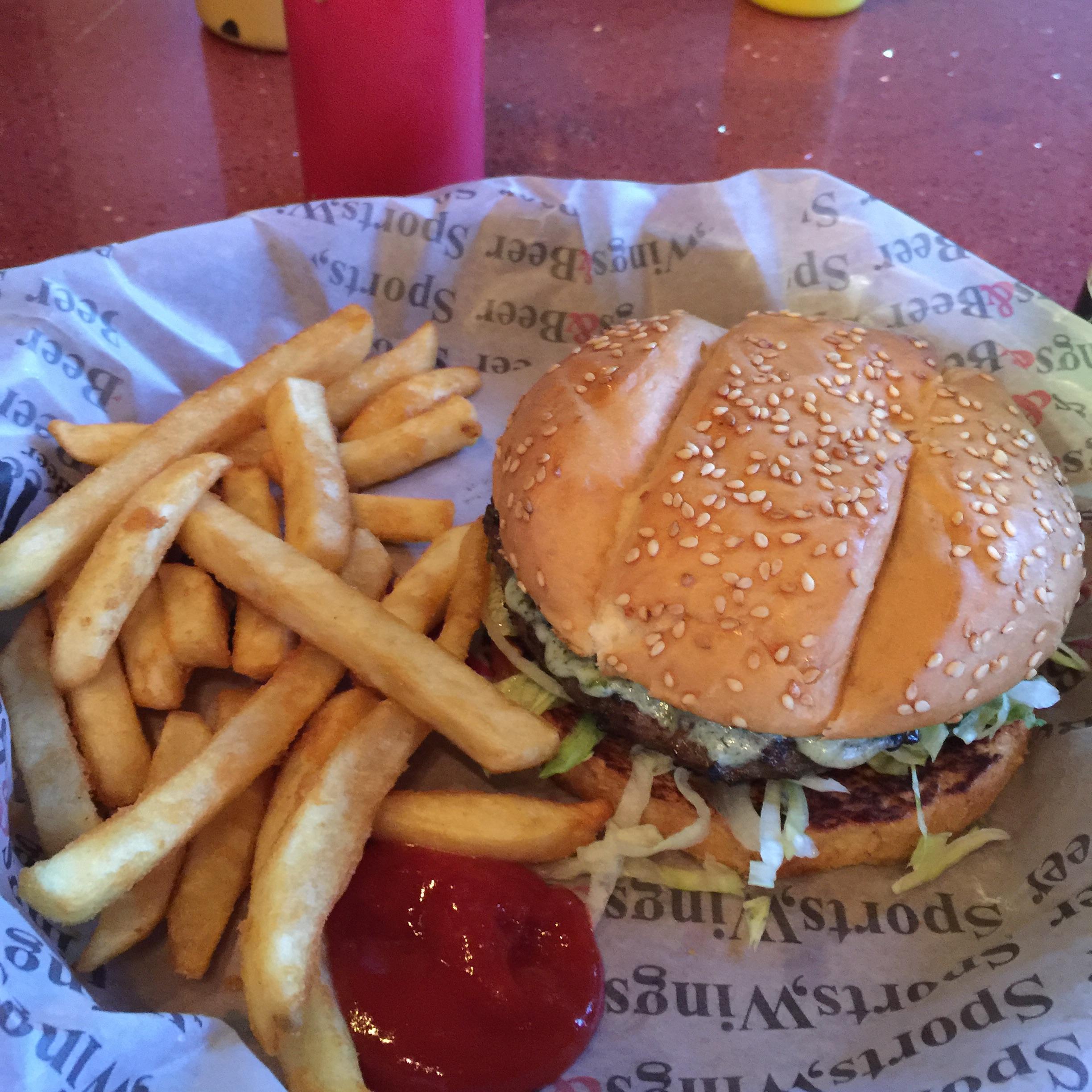 Blue Cheese Burger from a local burger joint r/burgers