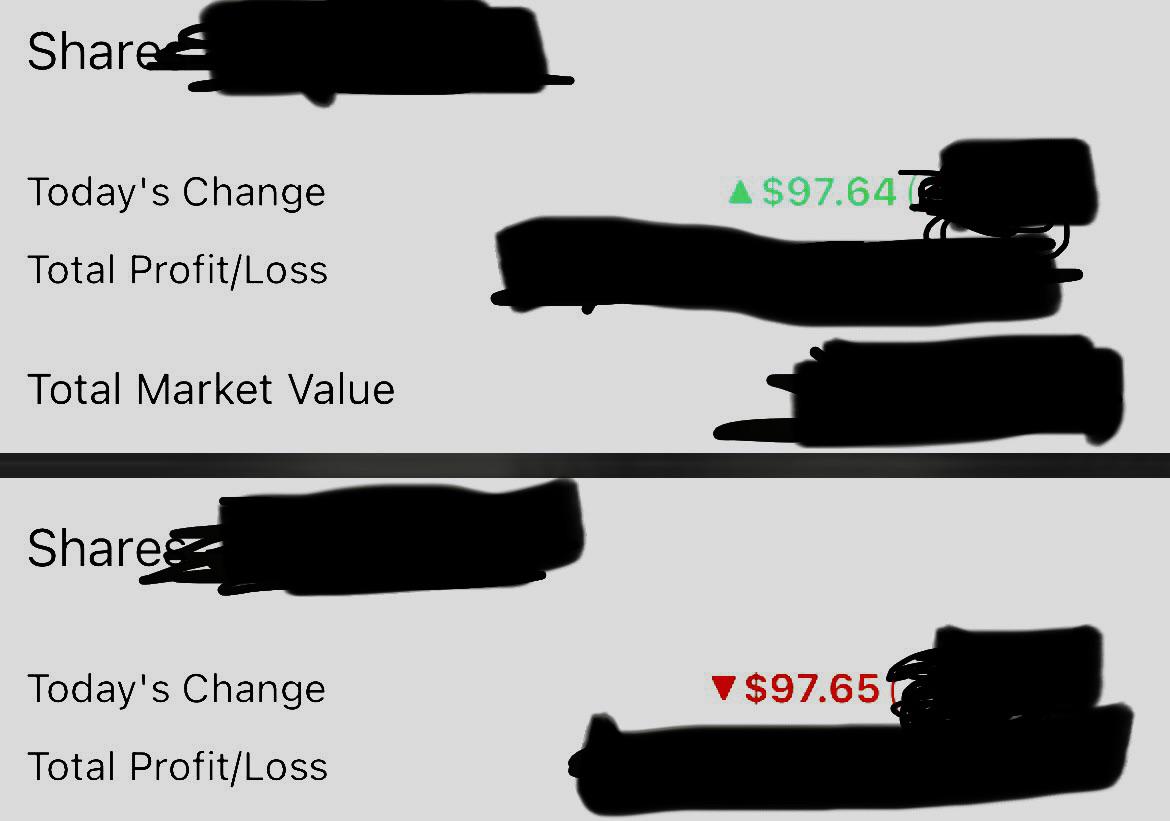 An almost perfectly balanced day between my YOLO and ETF accounts r