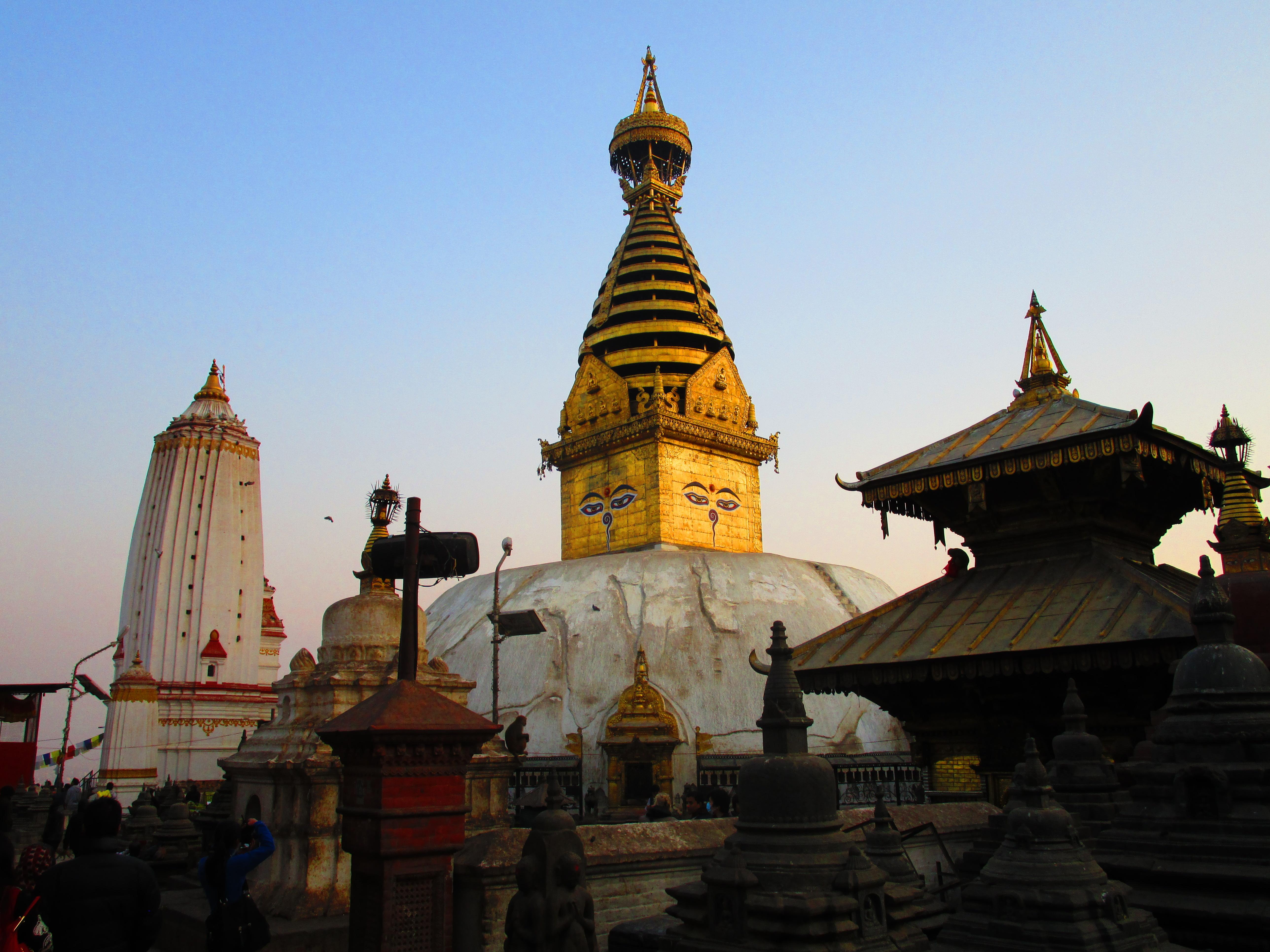 Swayambhunath temple in Kathmandu, Nepal. Worth the 365 steps to the