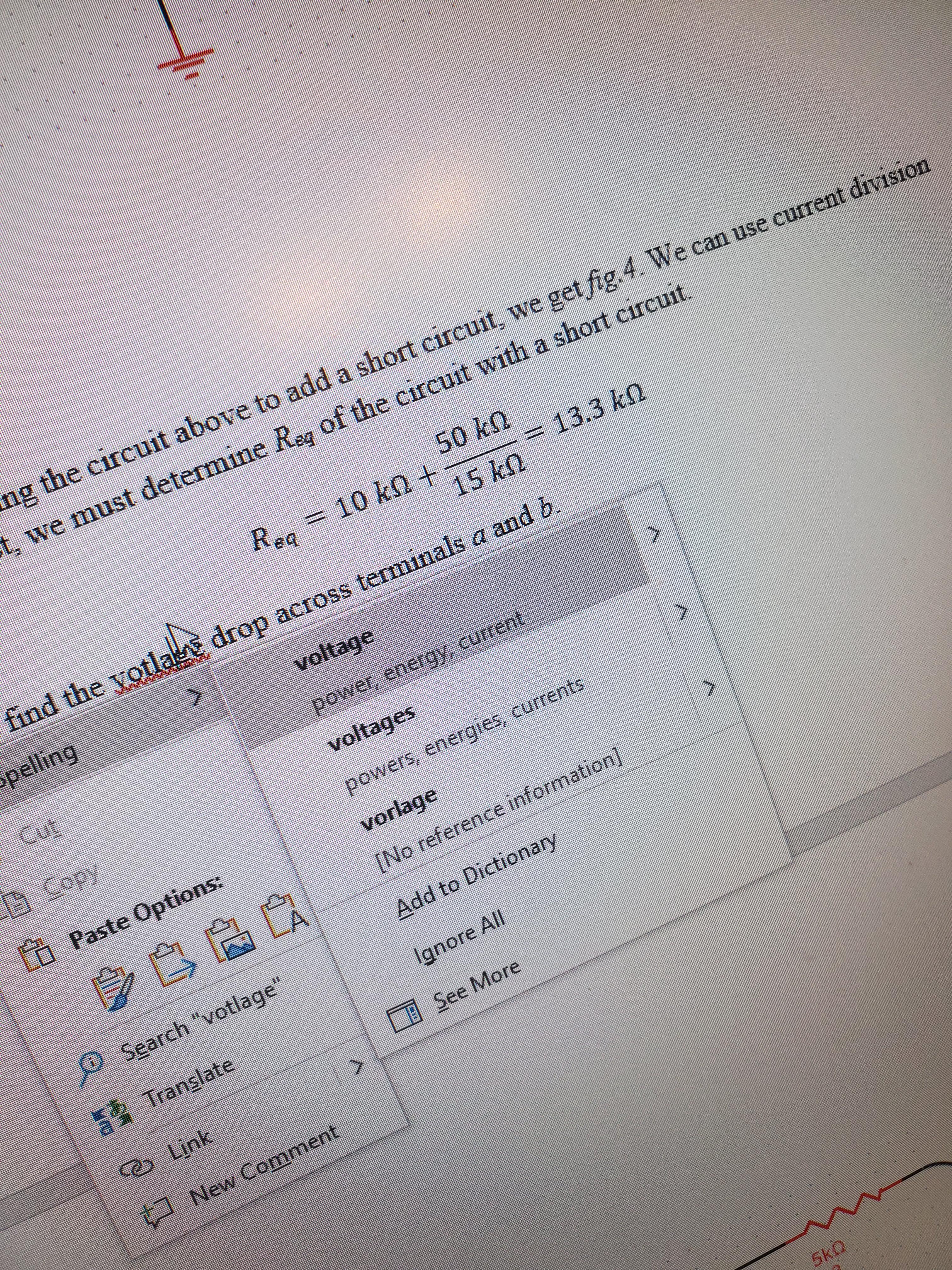 The synonyms Microsoft Word uses for voltage.. r/electrical