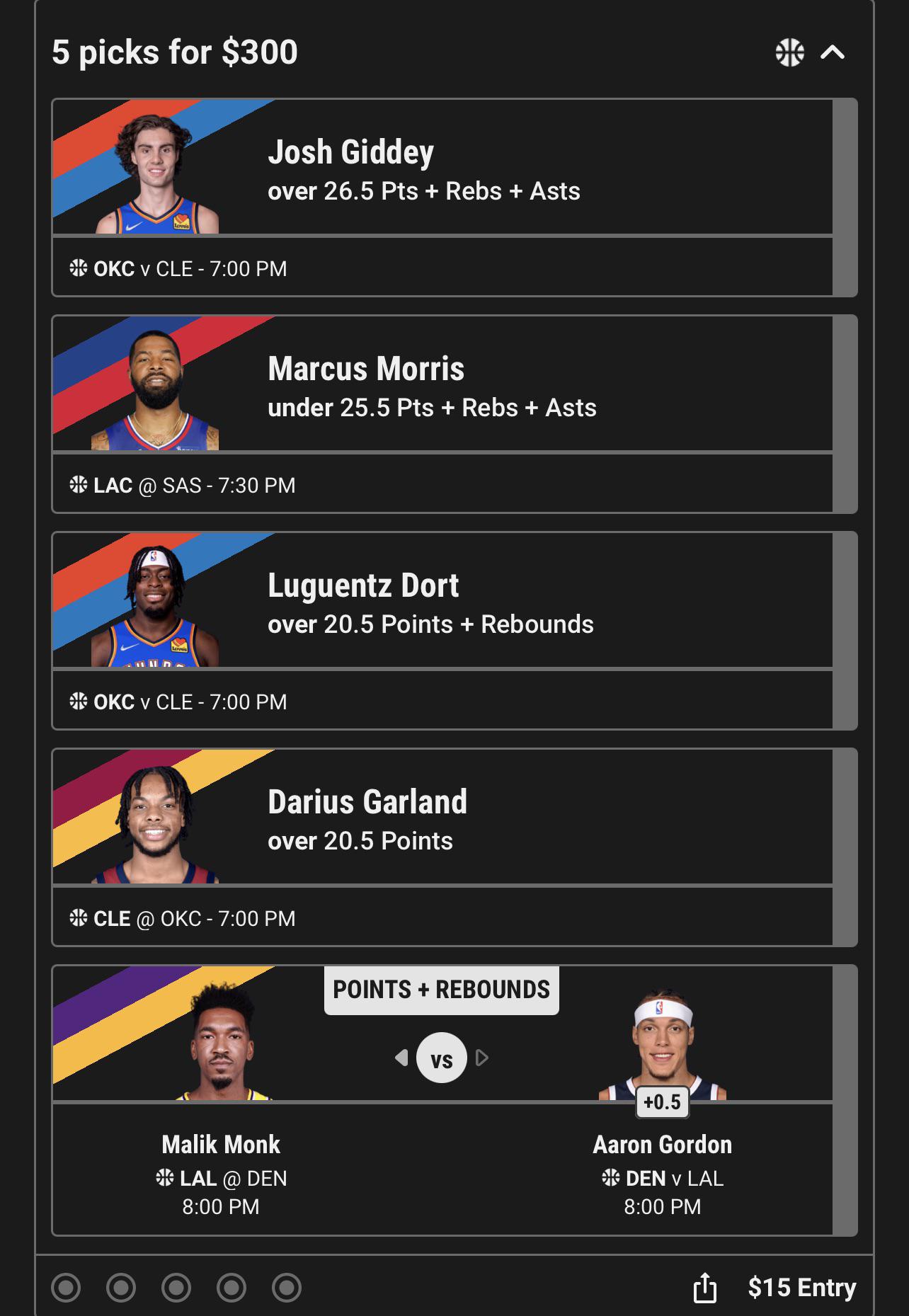 These for NBA tonight r/underdogfantasy