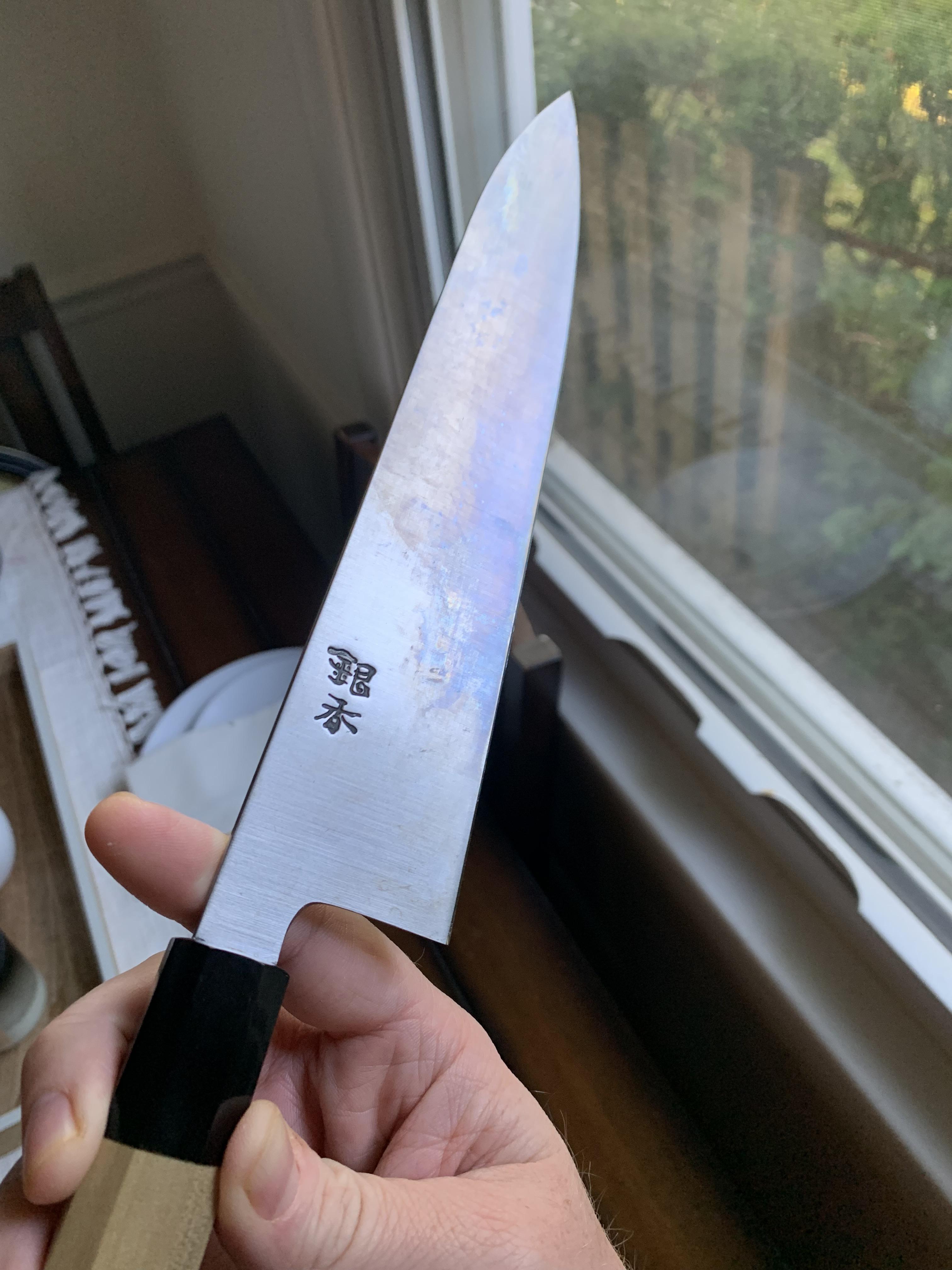 My first quality kitchen knife Gesshin Ginga 240 mm Wa Gyuto (White 2