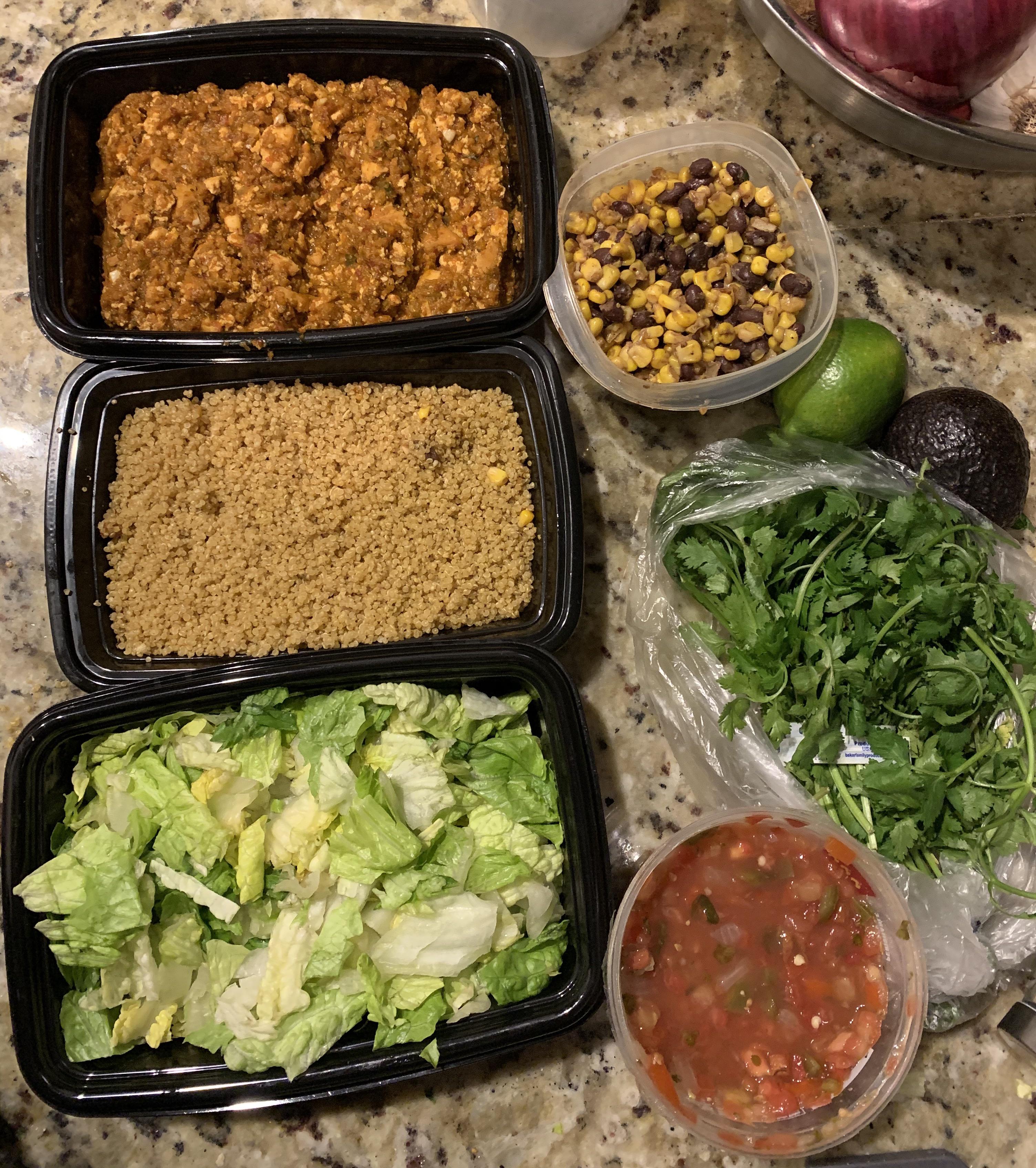 Copy cat chipotle sofritas bowls for the week eat it as a salad, over