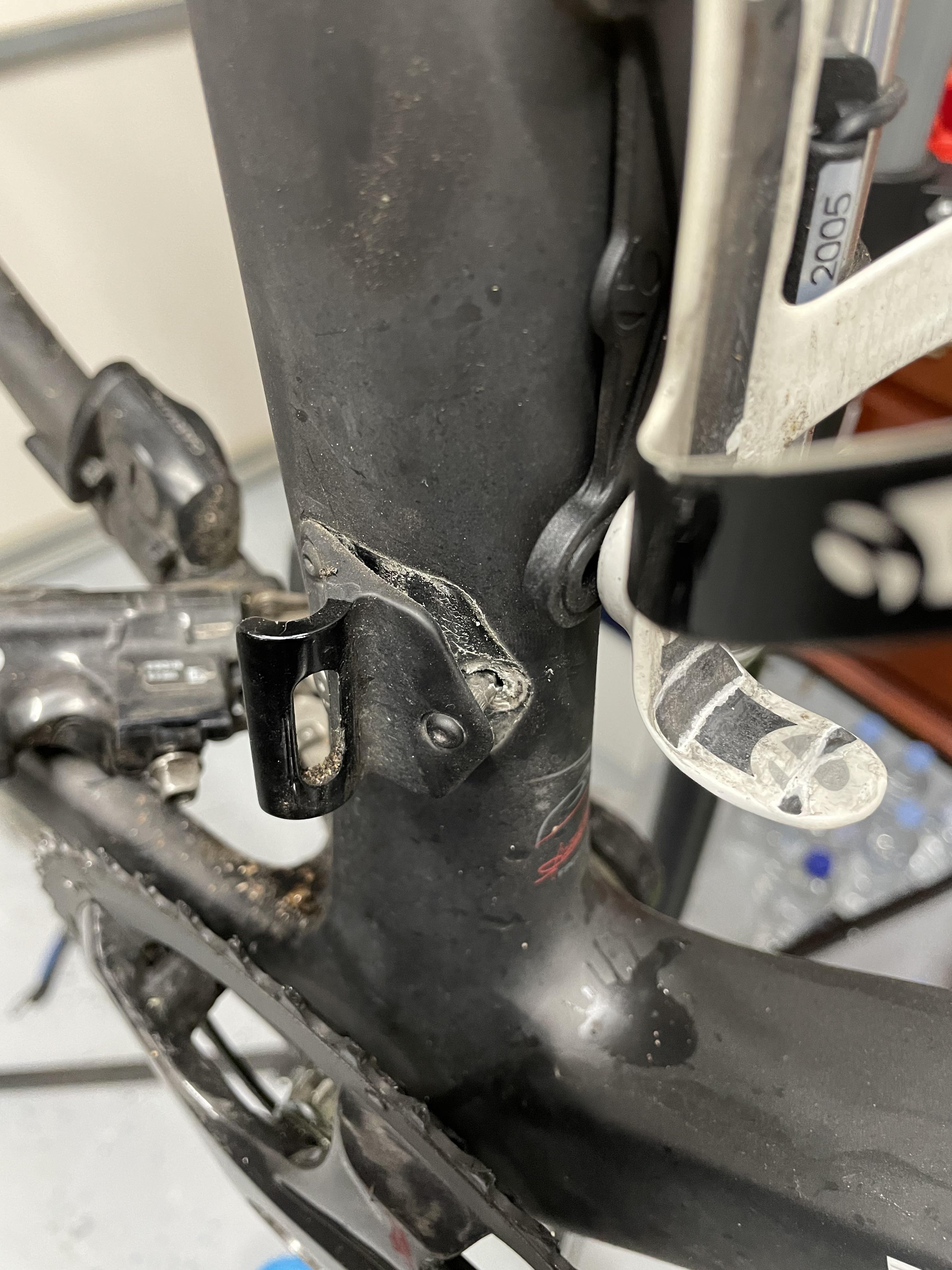 Rivets have come loose on front derailleur, would my LBS typically be