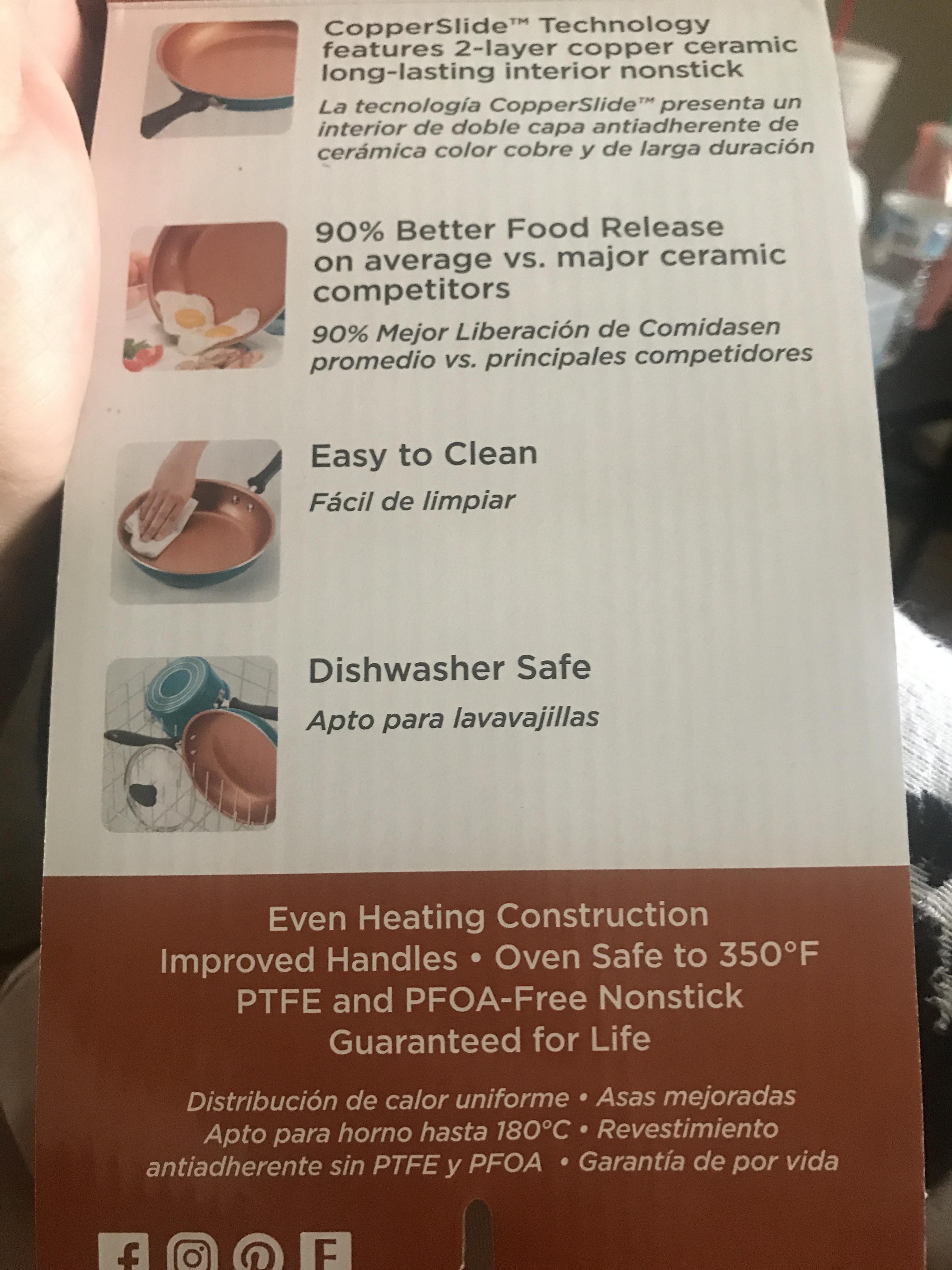 Just got a farberware reliance pro copper ceramic pan, havent used it