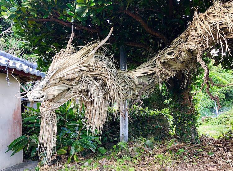 Dragon, handcrafted from palm leaves and wood r/nextfuckinglevel