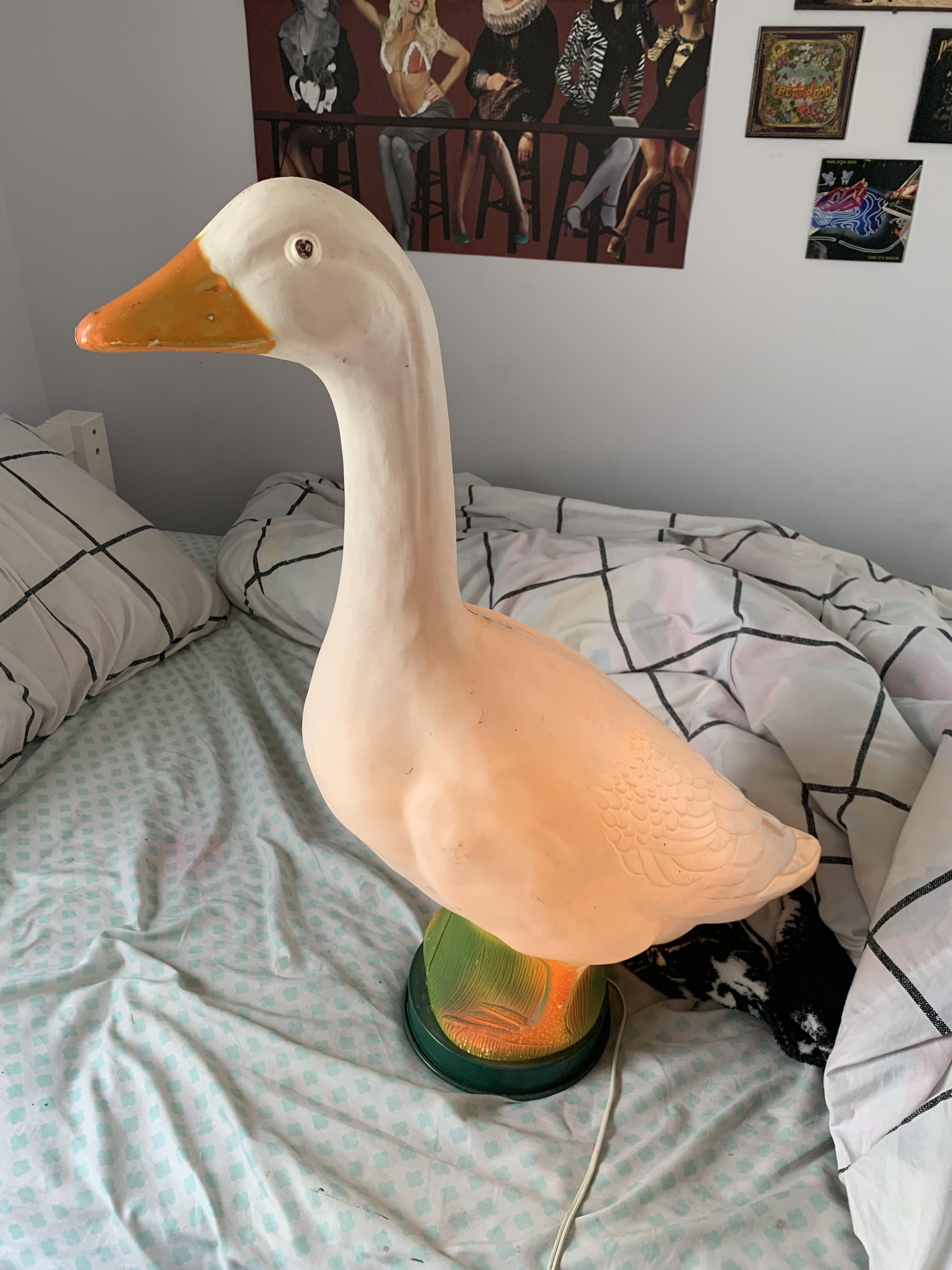 Vintage blow mold goose light aka Sir Gooseworth. Found for 5 at