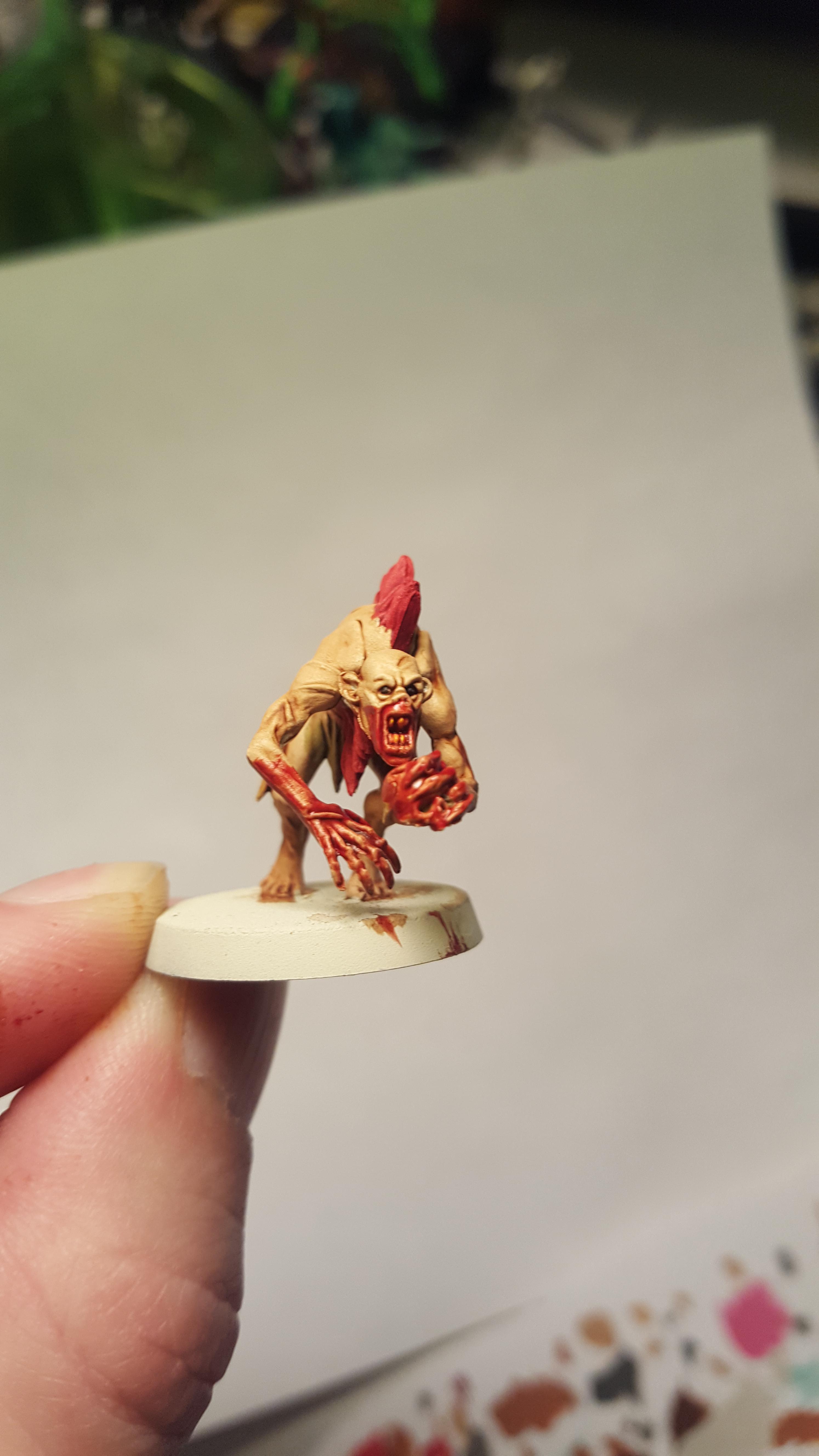 Contrast paint and blood for the blood god has me turning out ghouls at
