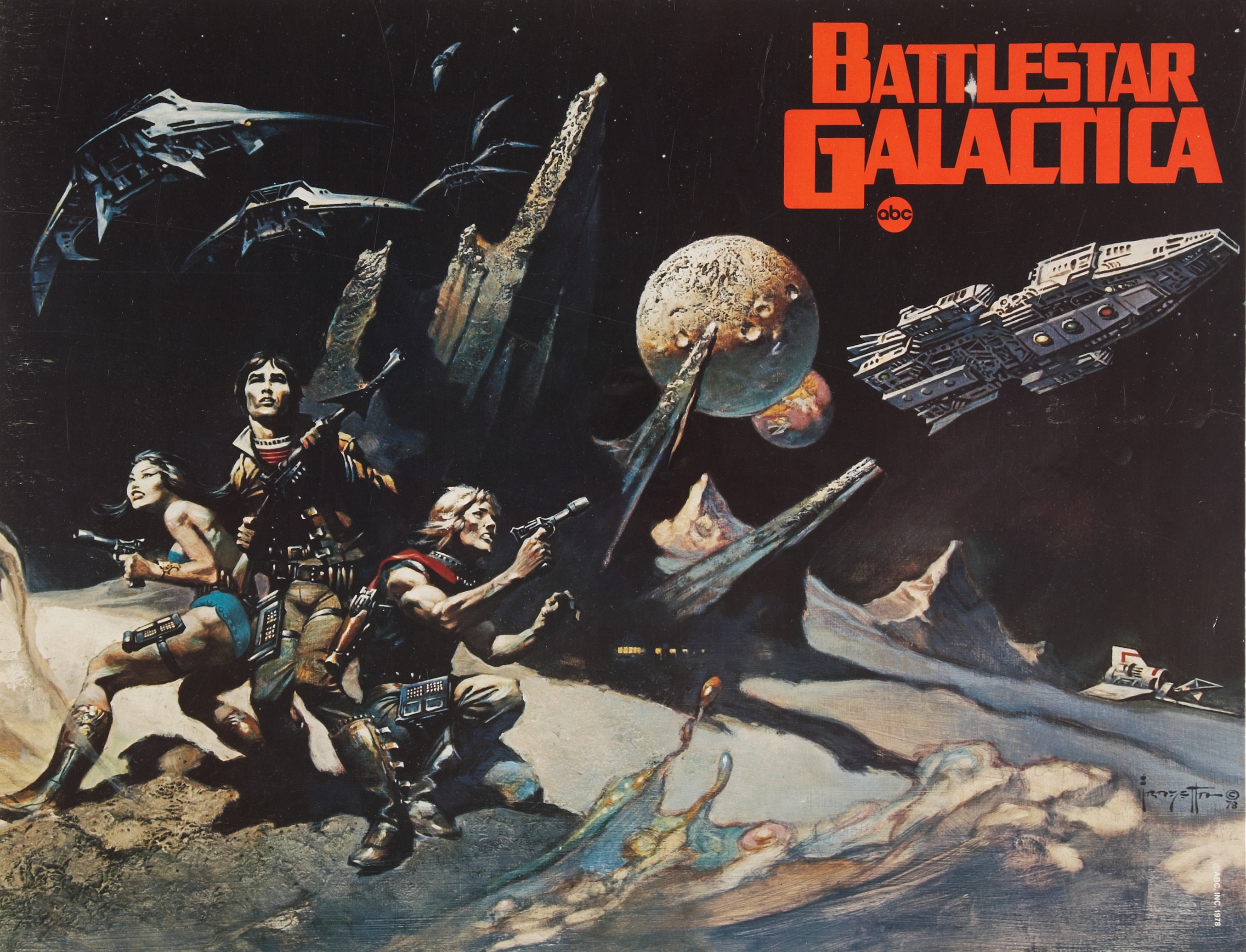 Battlestar Galactica promotional poster by Frank Frazetta