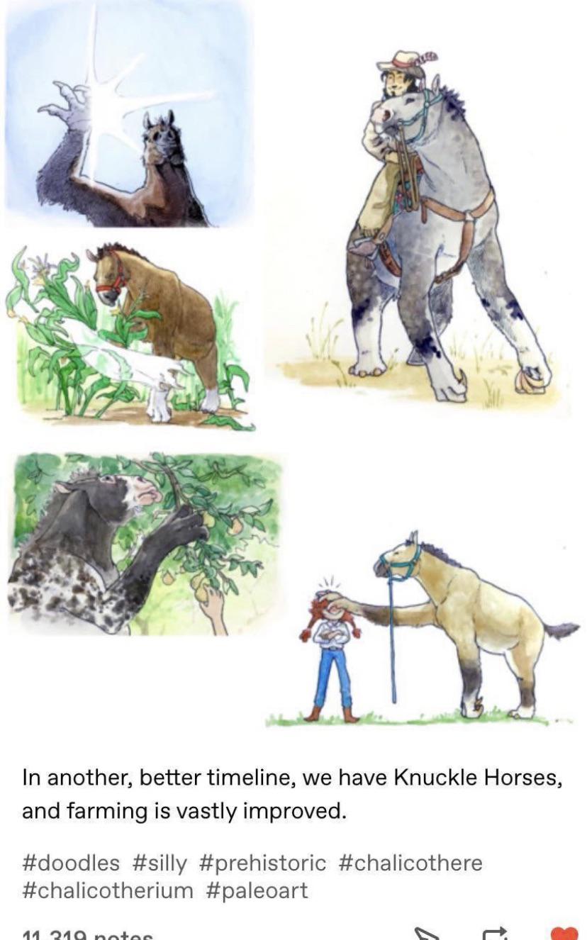 Knuckle horses by Iguanodon't r/SpeculativeEvolution