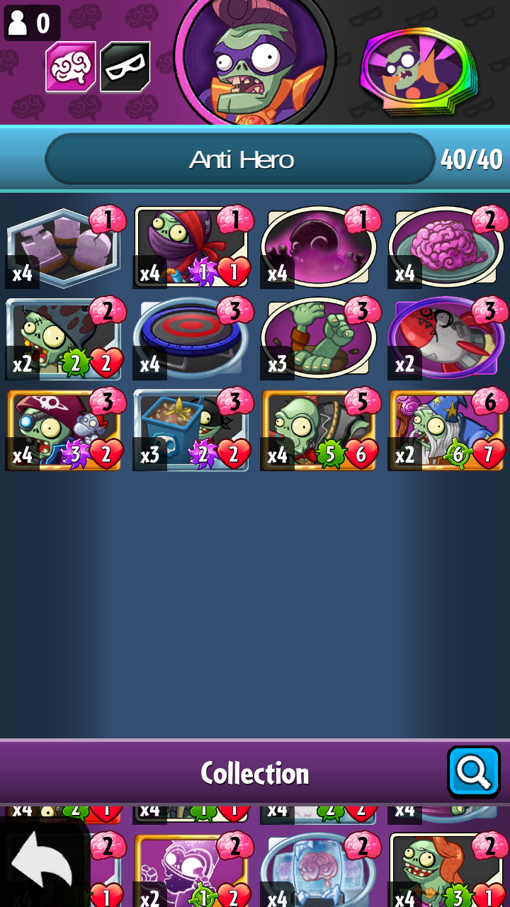 Super Brainz AntiHero Deck r/PvZHeroes
