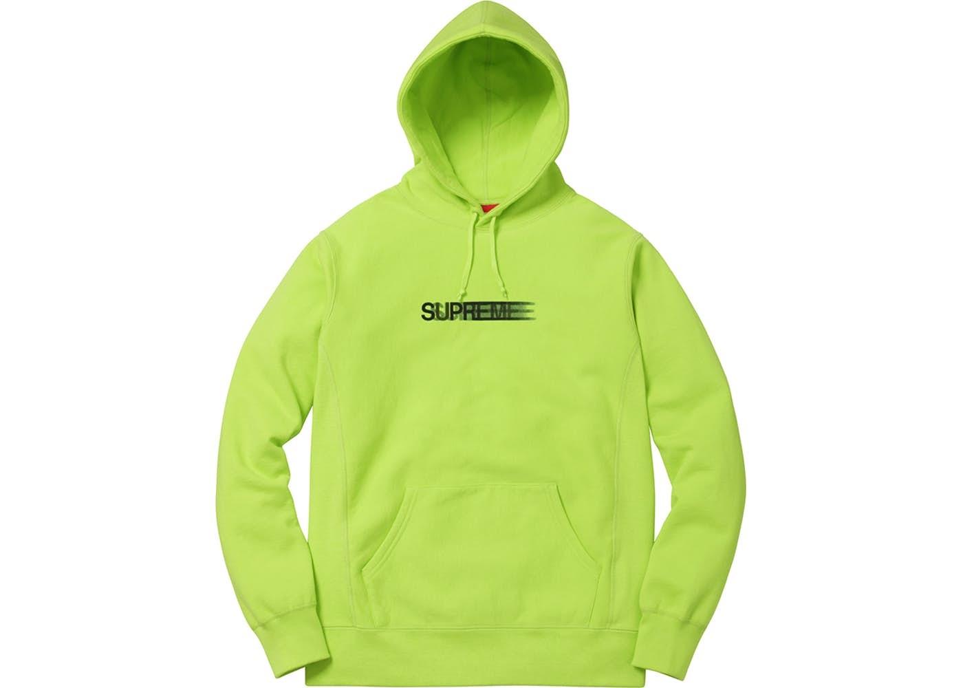 Motion Logo Hoodie size large, acid green only r/Supreme