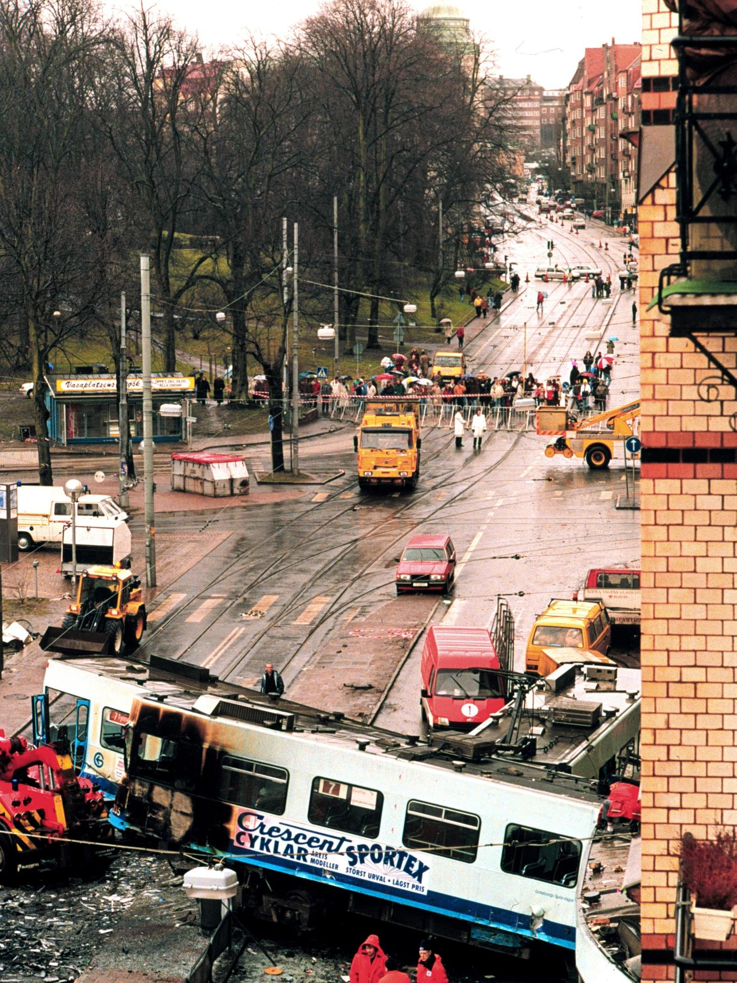 Tram accident in Gothenburg, Sweden on the 12th of March 1992. 13 dead