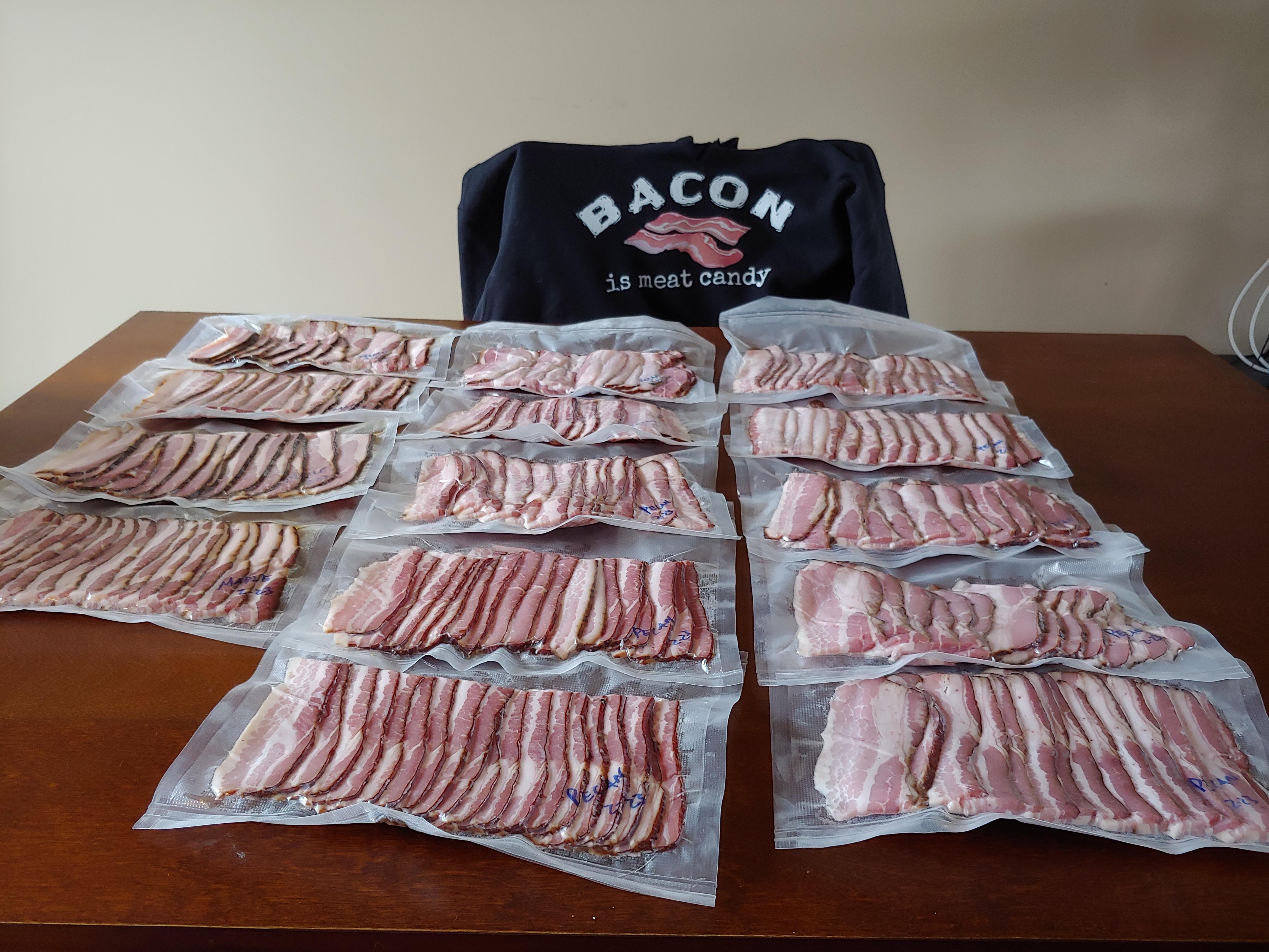 10 pounds of glorious homemade meat candy sliced, vacuum sealed, and
