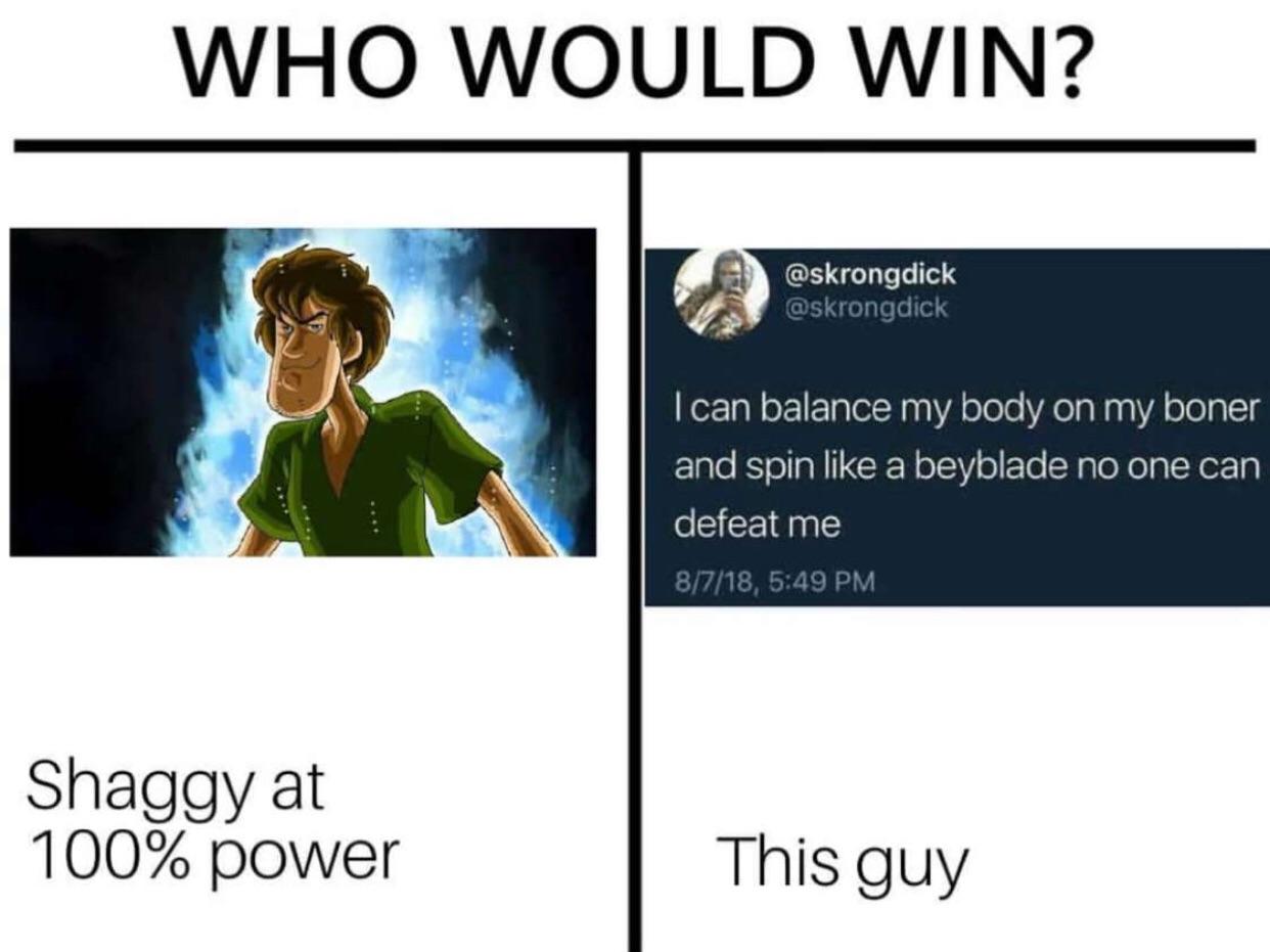 Shaggy or the beyblade? memes