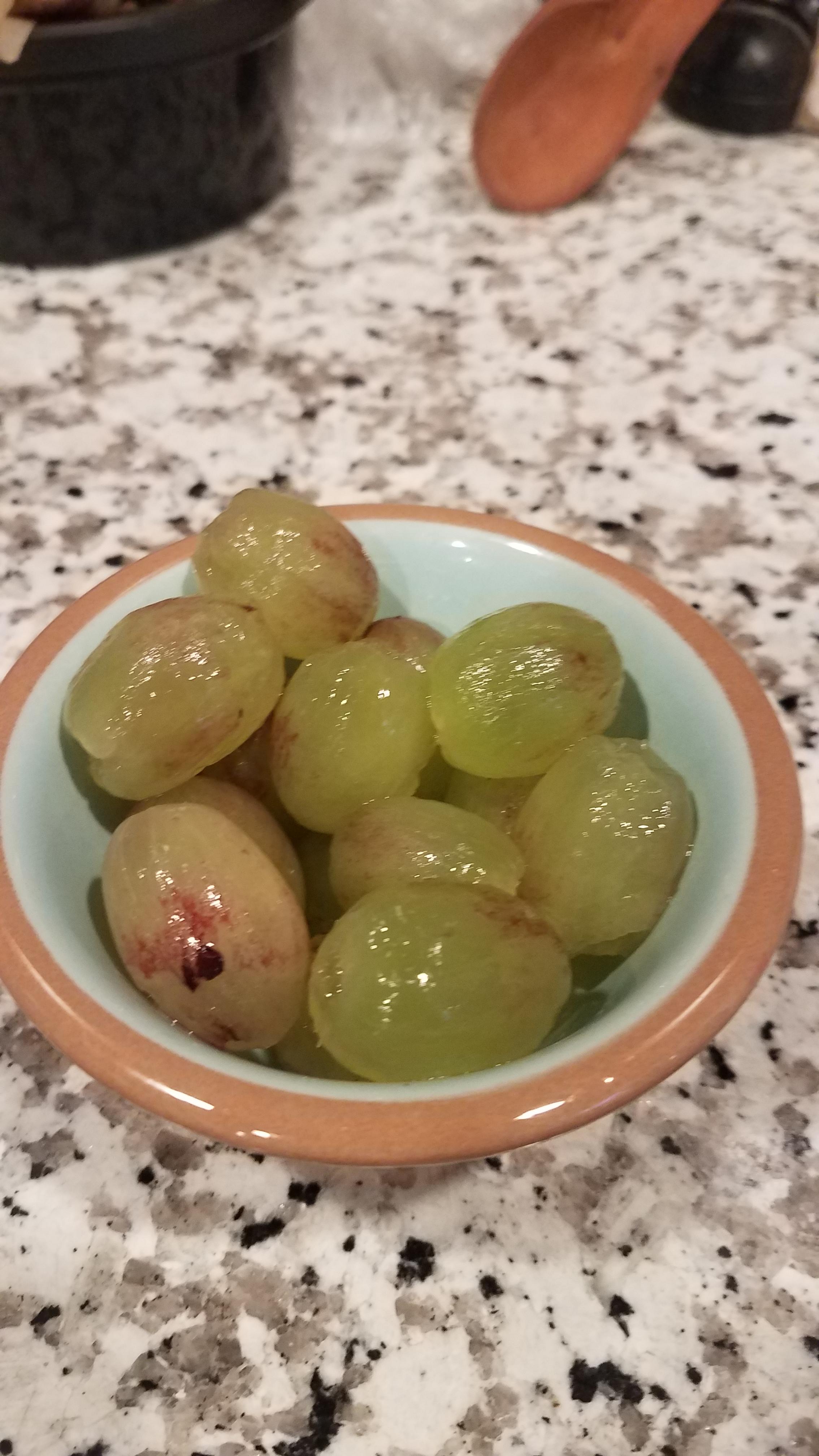 I present to you, skinless grapes. peeled with my teeth. r/pics