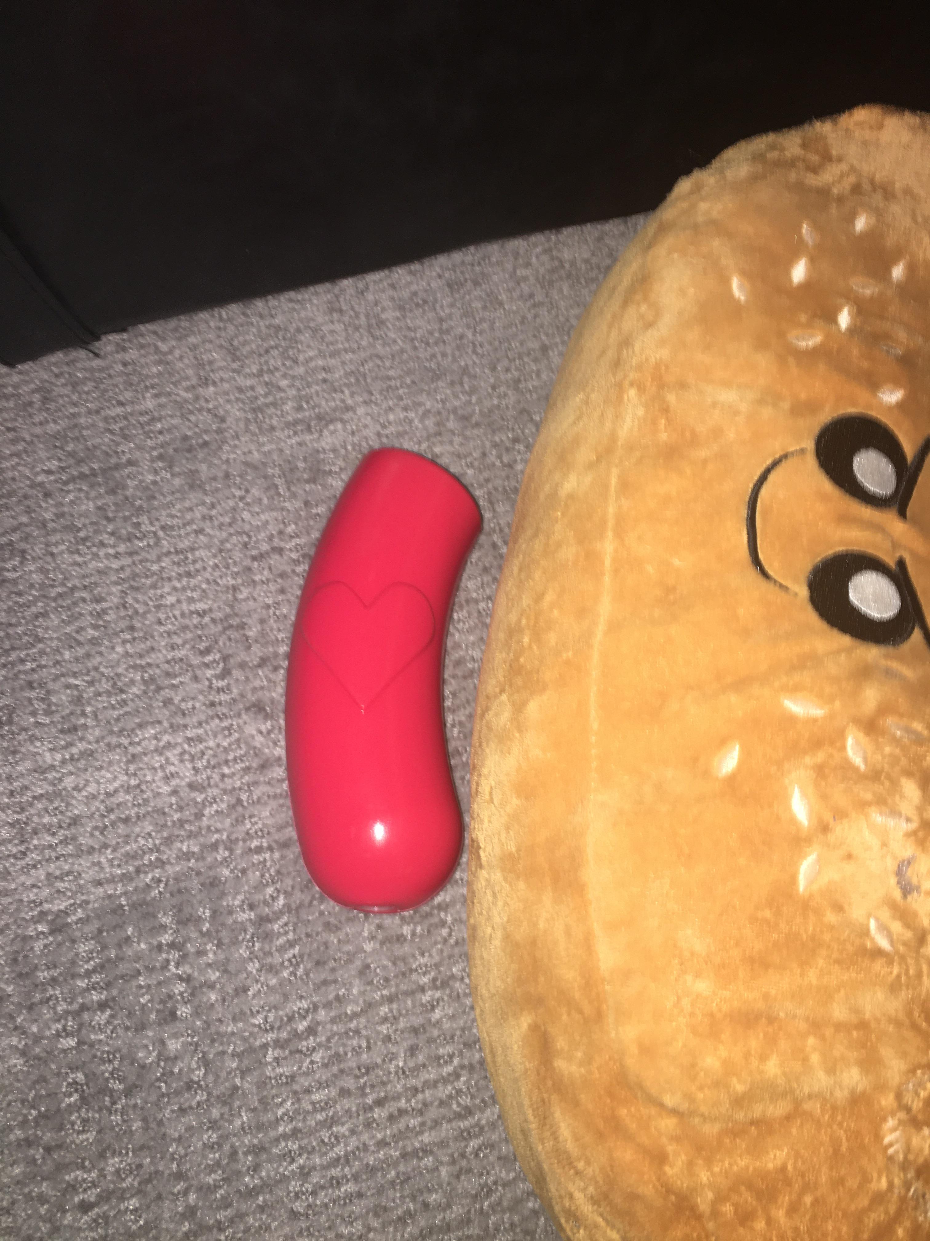 I ripped the squeaker from a dog toy and it had a heart on it (sorry