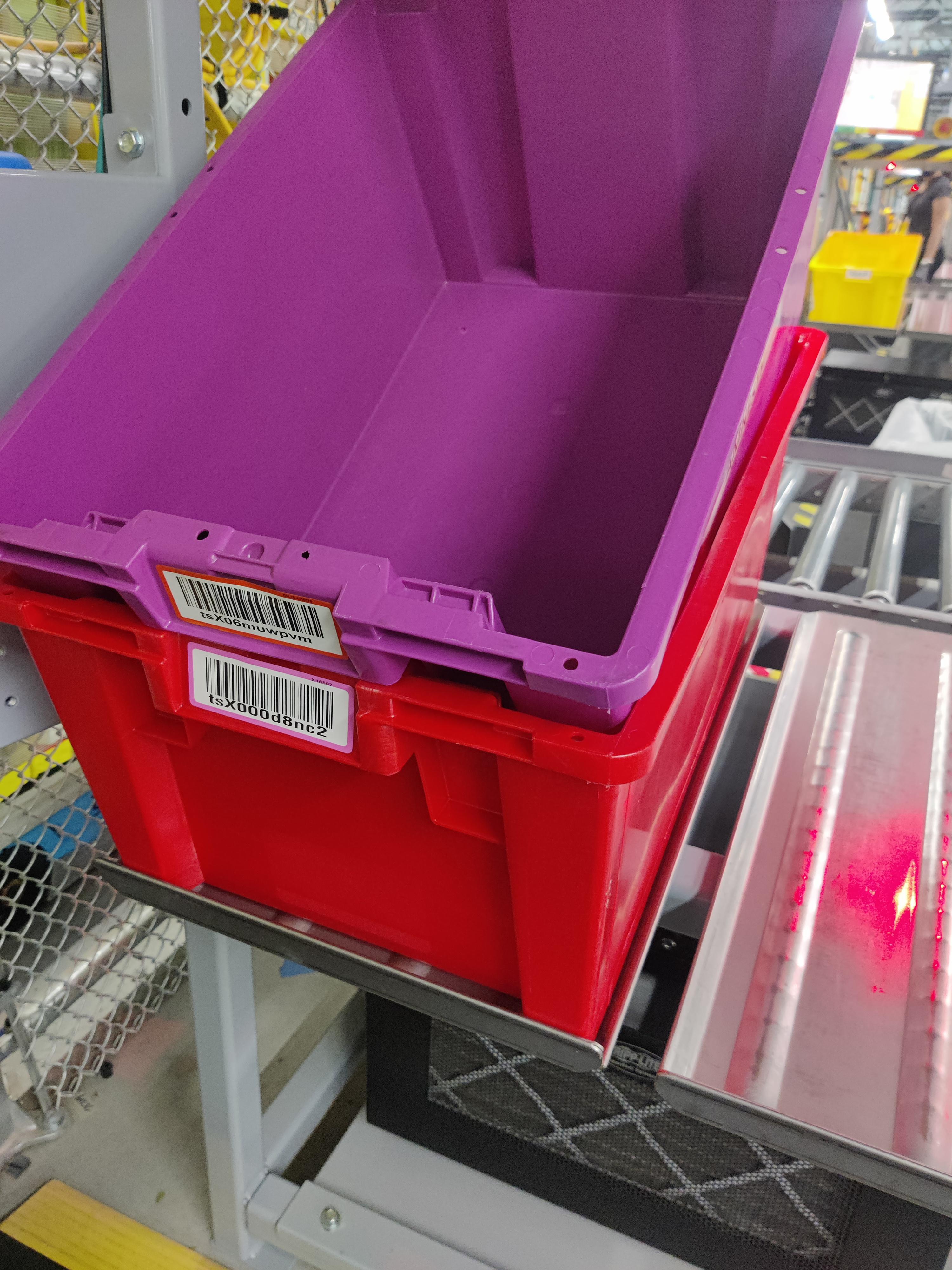 Y'all ever have two different colored lucky totes as your counting bins