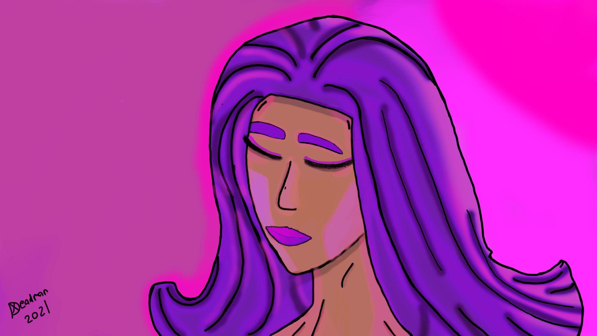 Retrogirl, Me, Digital art, 2021 r/Art