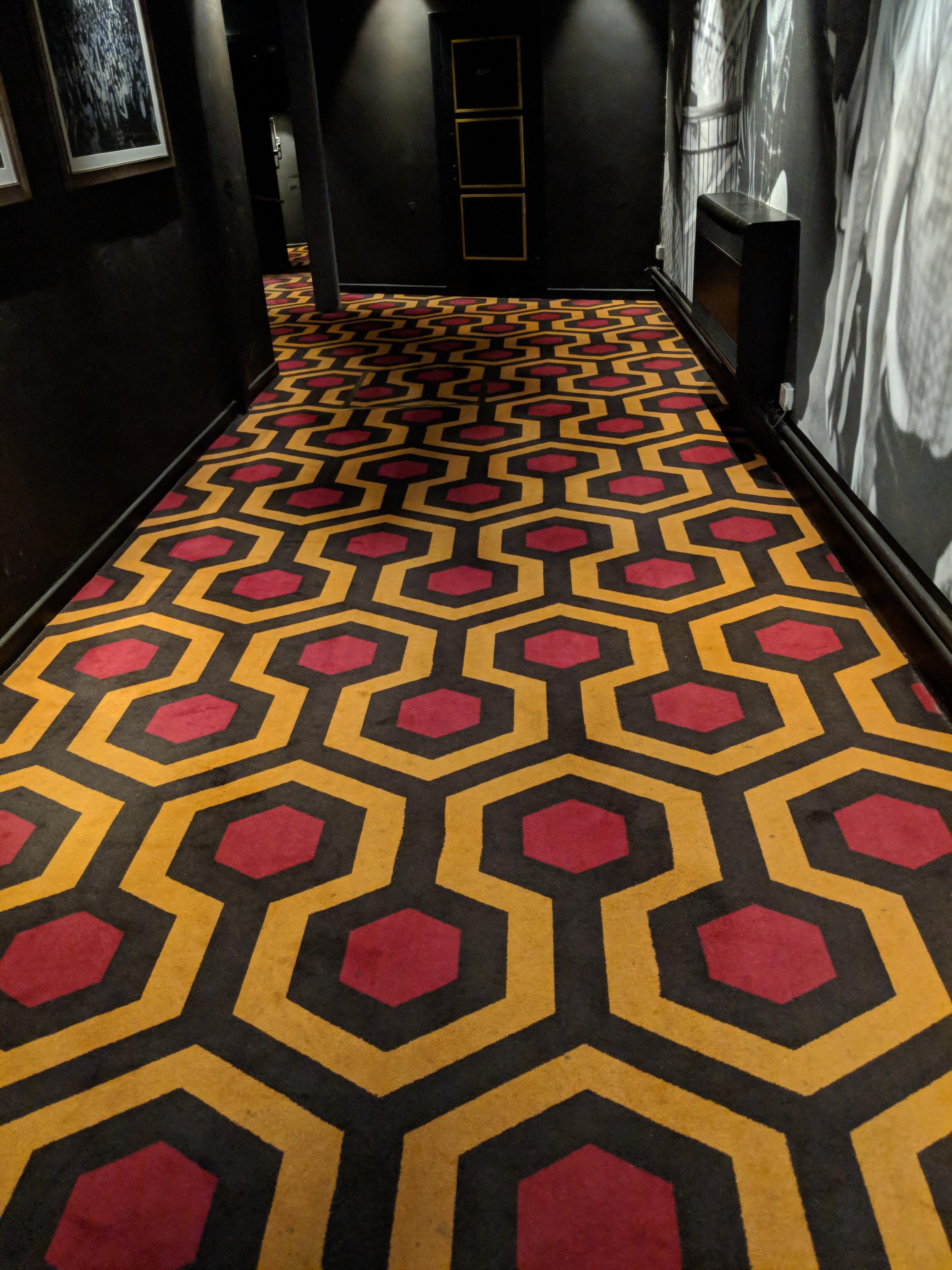 The cinema I'm at has the carpet from The Shining r/movies