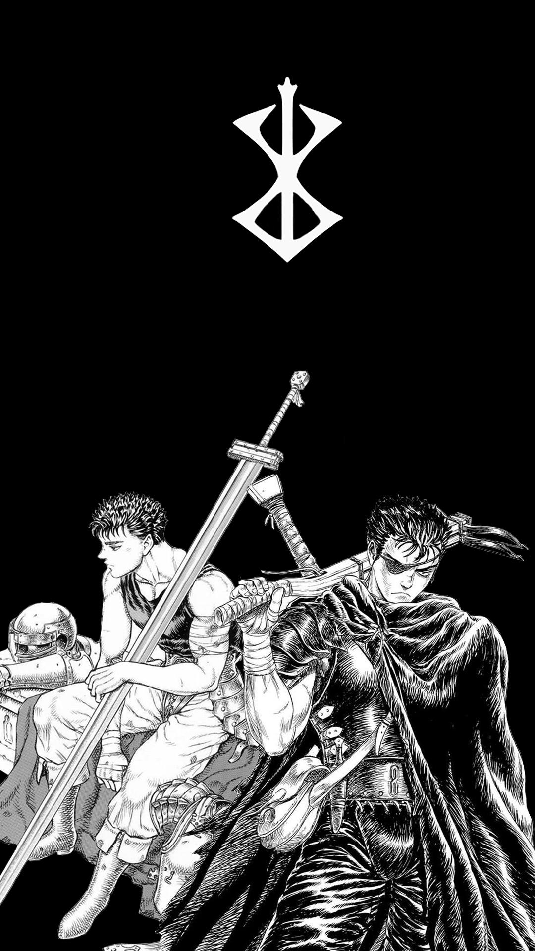 I created my first wallpaper for the phone screen r/Berserk
