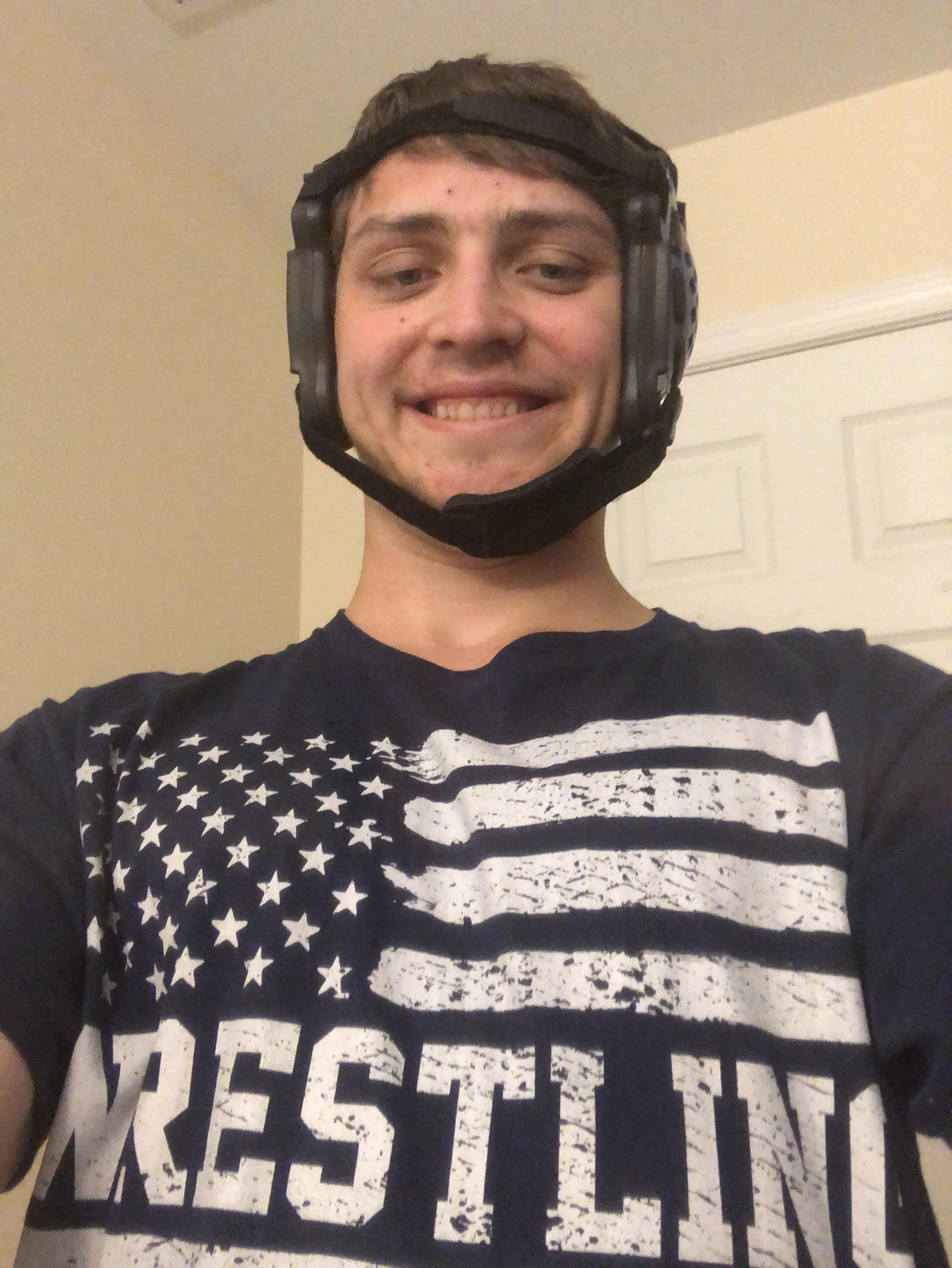 Wrestling shirt and wrestling headgear r/wrestling