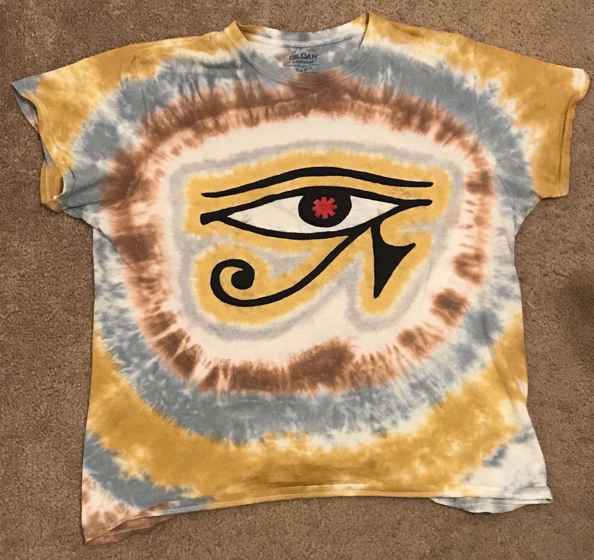 Tie dye shirt I made to commemorate RHCP Egypt 2019 r/RedHotChiliPeppers