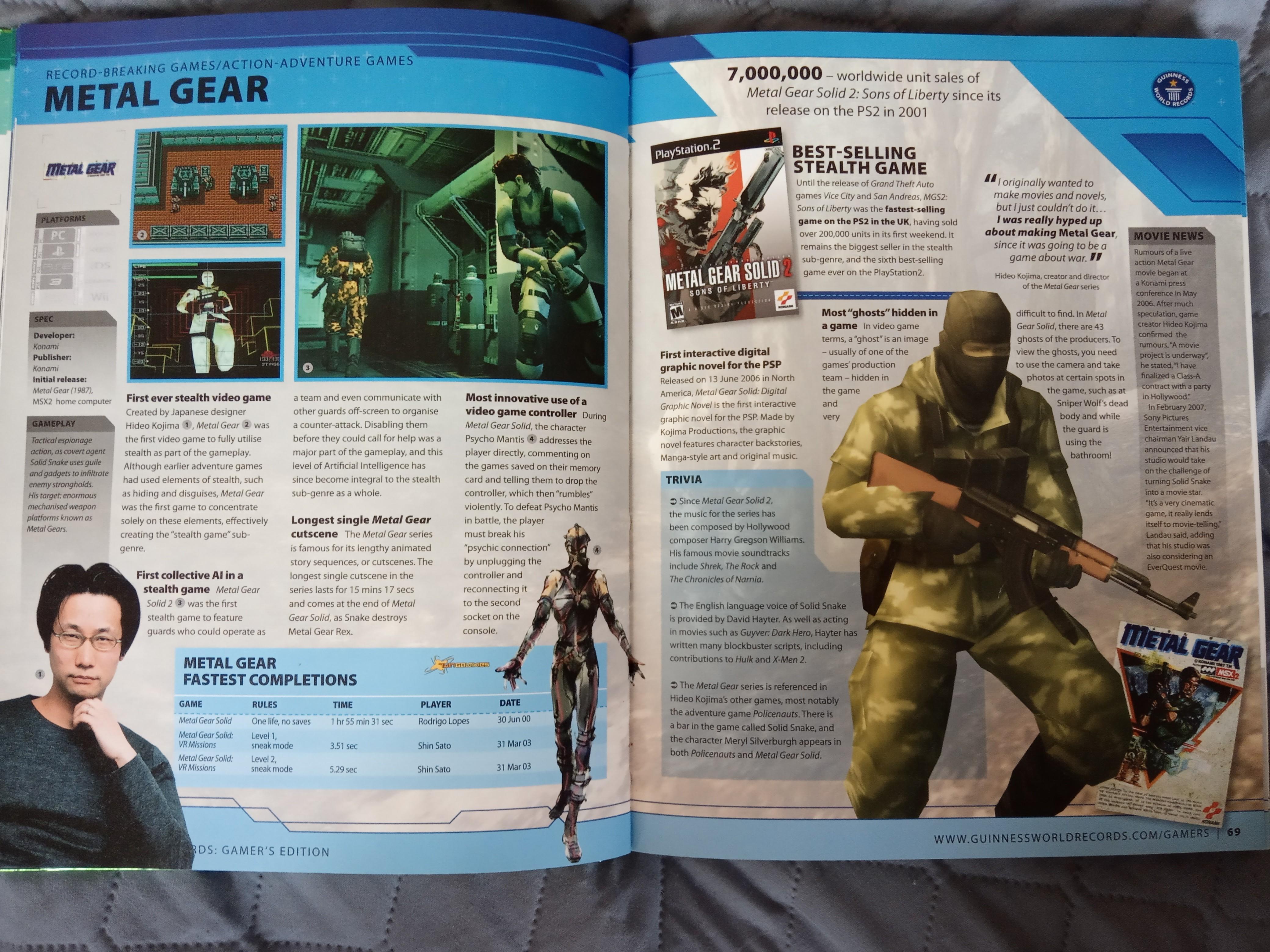 Guiness World Records Gamer's edition 2008 book r/metalgearsolid