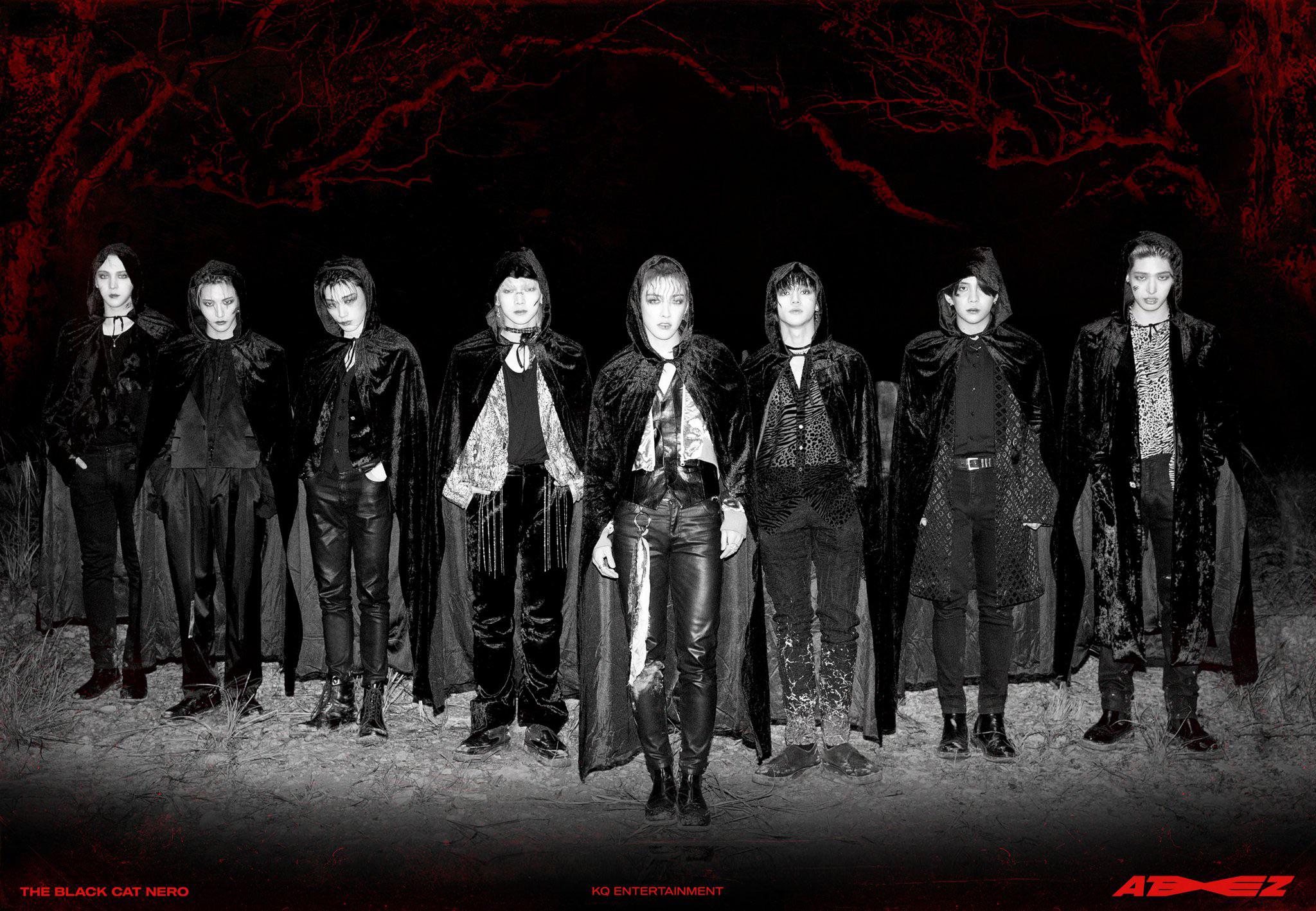 ATEEZ are ready to bite in Halloween concept photos for 'The Black Cat