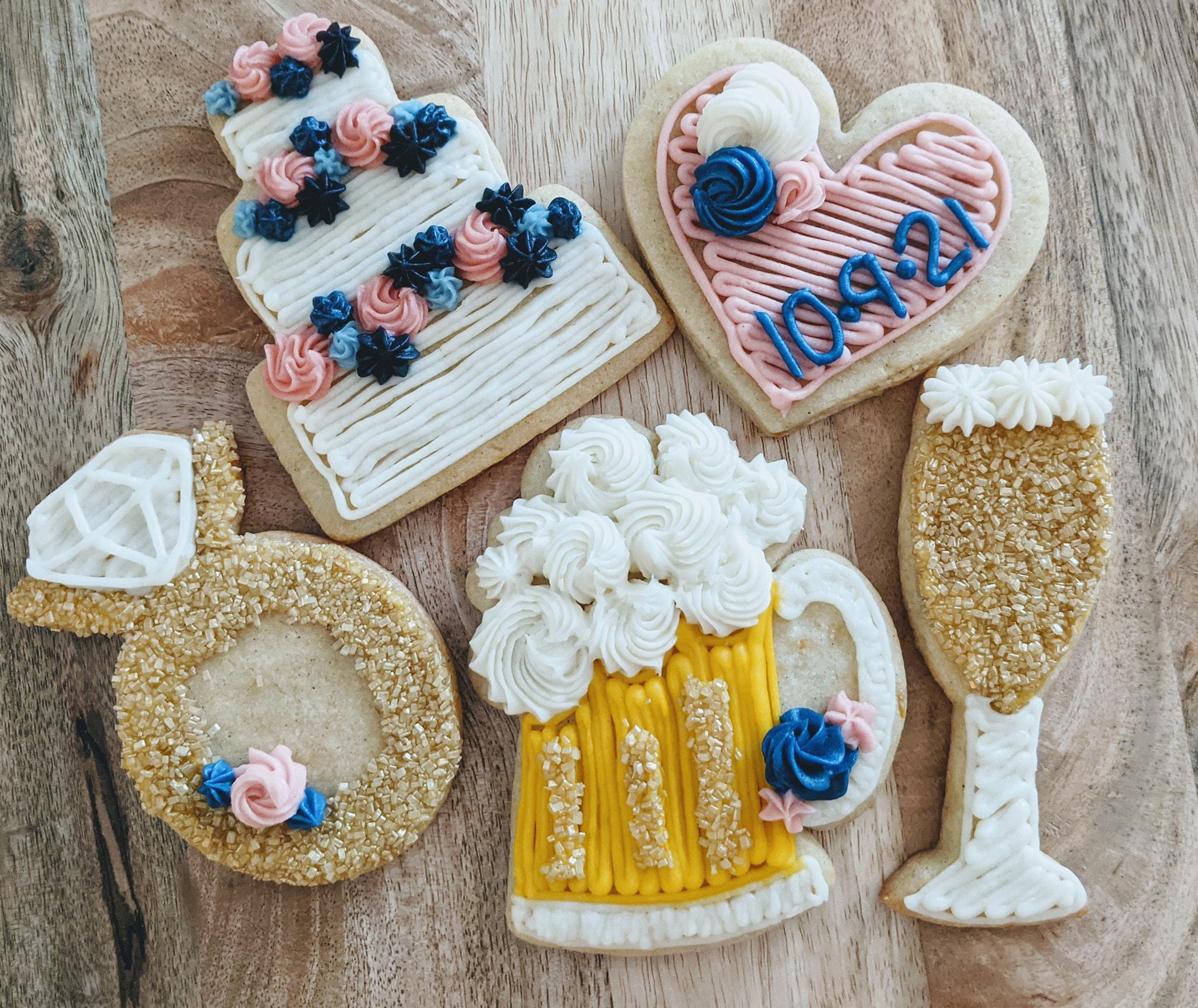 I made bubbles and brews wedding shower cookies and decided that my