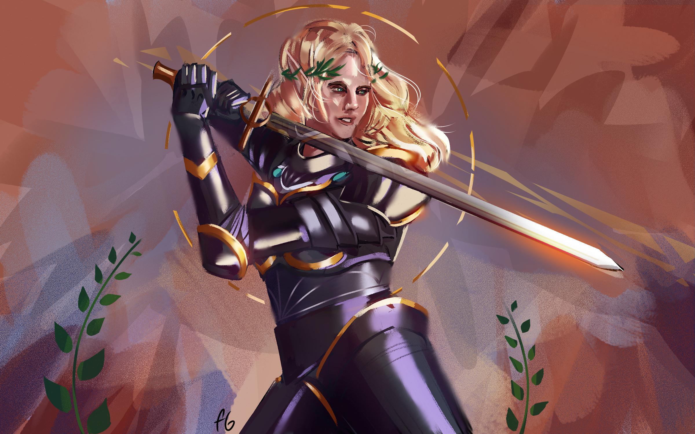 [ART] Shannarria, wood elf eldritch knight r/DnD