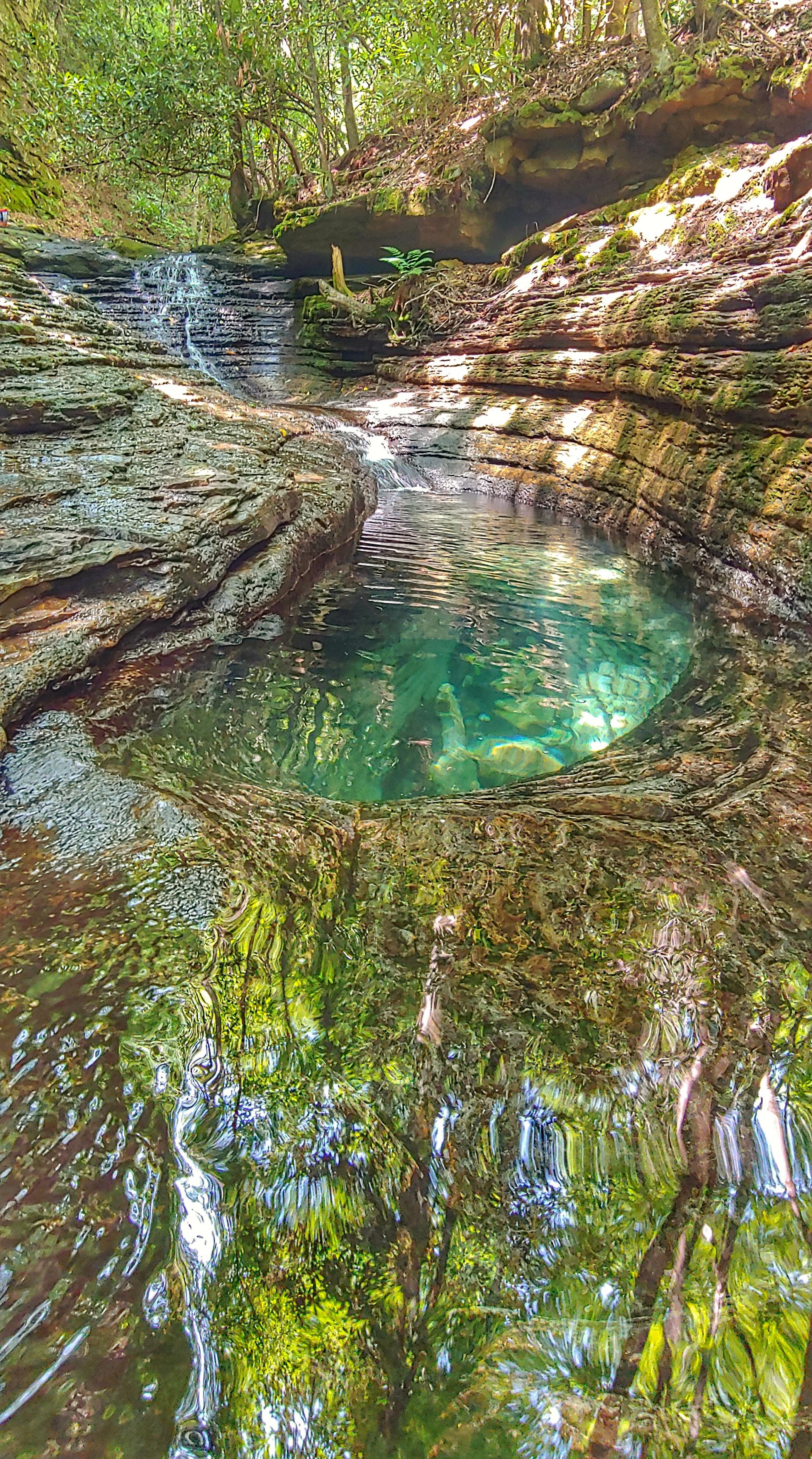 Devil's Bathtub Love the reflection I was able to capture. r/Appalachia