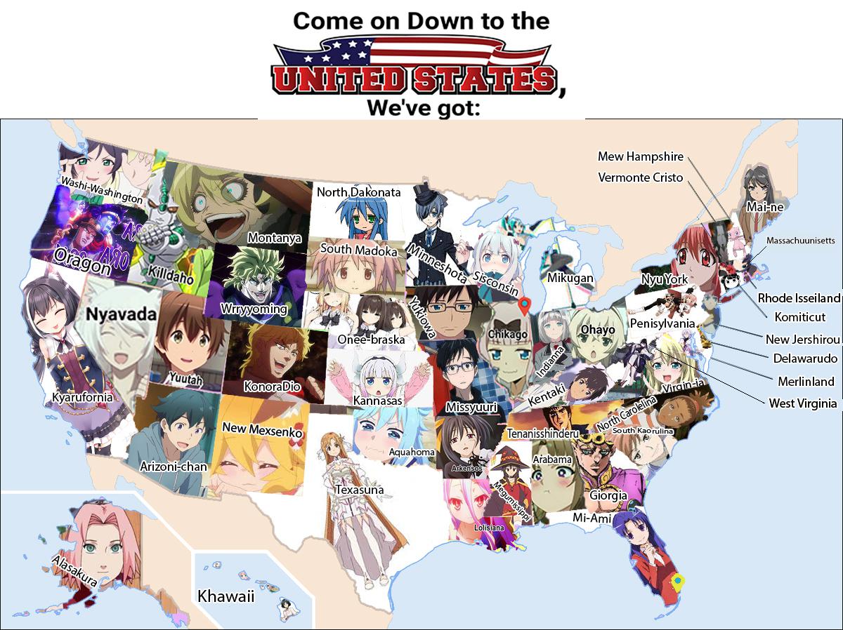 to the United States of Animerica r/Animemes