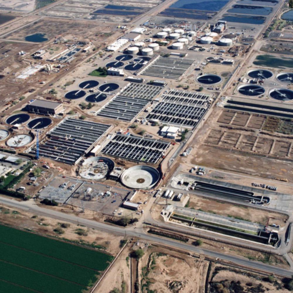 The 91st Avenue Wastewater Treatment Plant in Phoenix processes 140