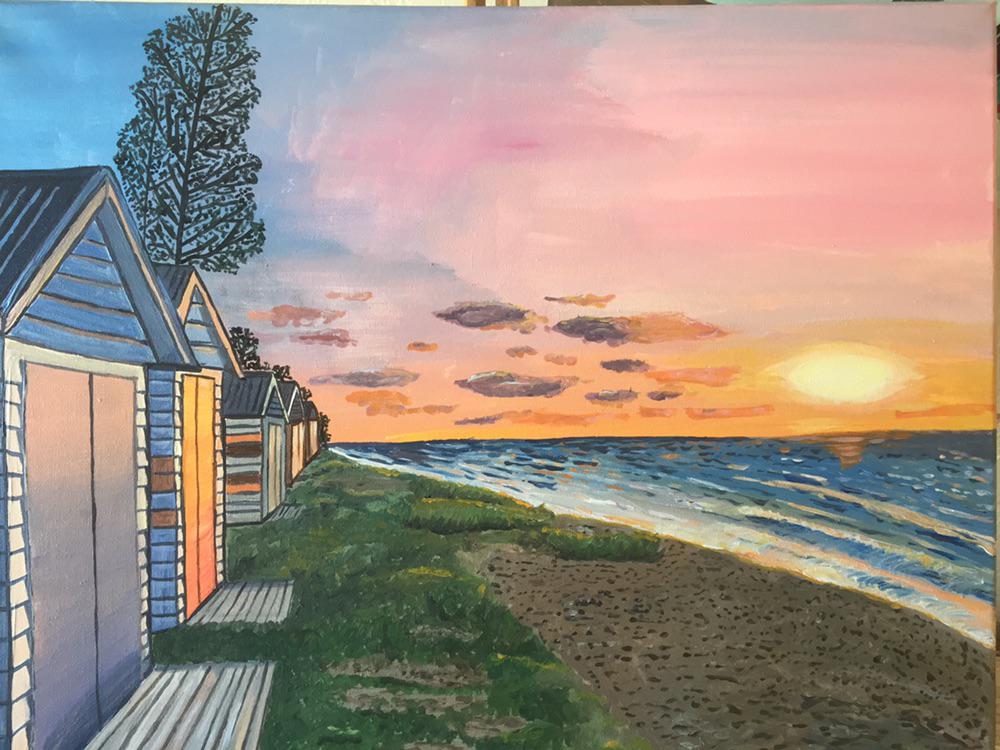 Someone posted a photo of the beach at Dromana last week and I said I’d