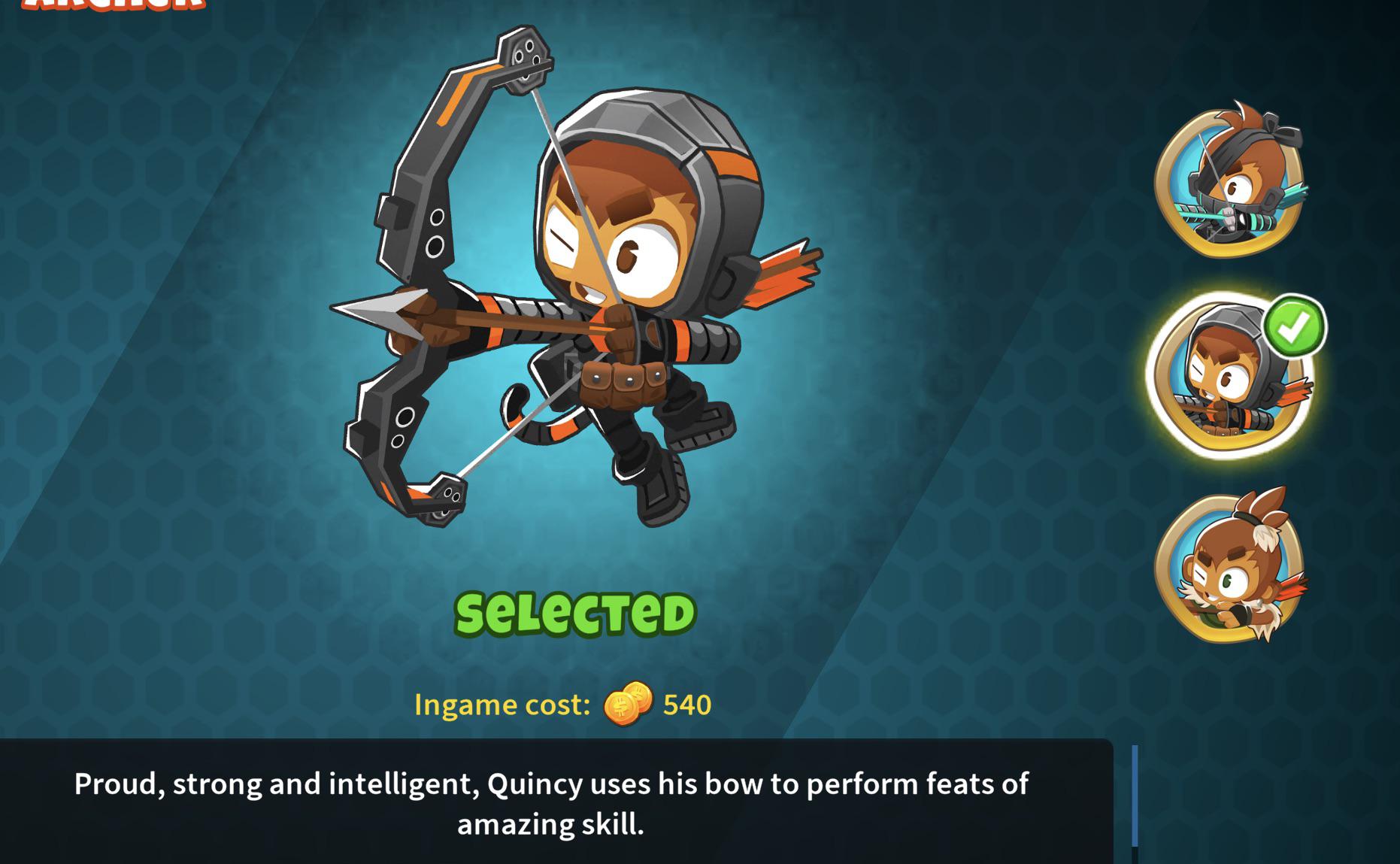 I unlocked every Quincy skin! r/btd6