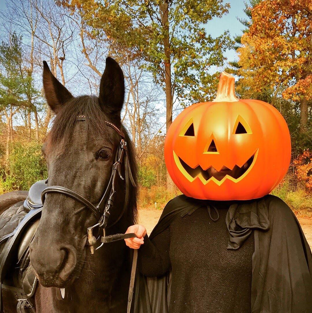 Last years costume and the most patient mare ever. Still didn’t win