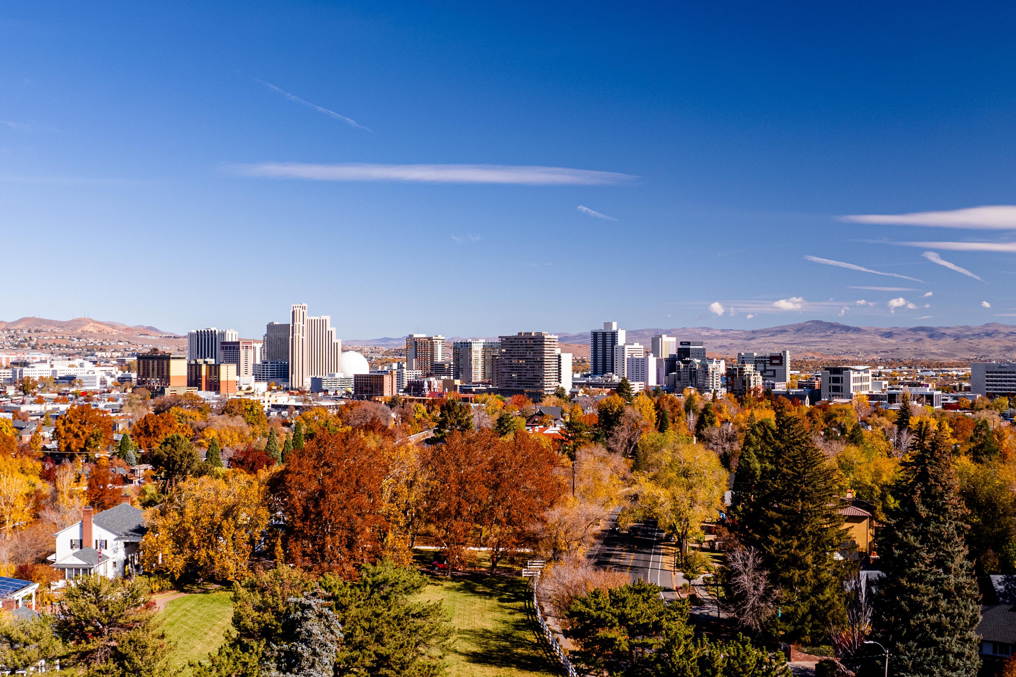 Happy Halloween! Took this photo of Reno this morning. r/Reno