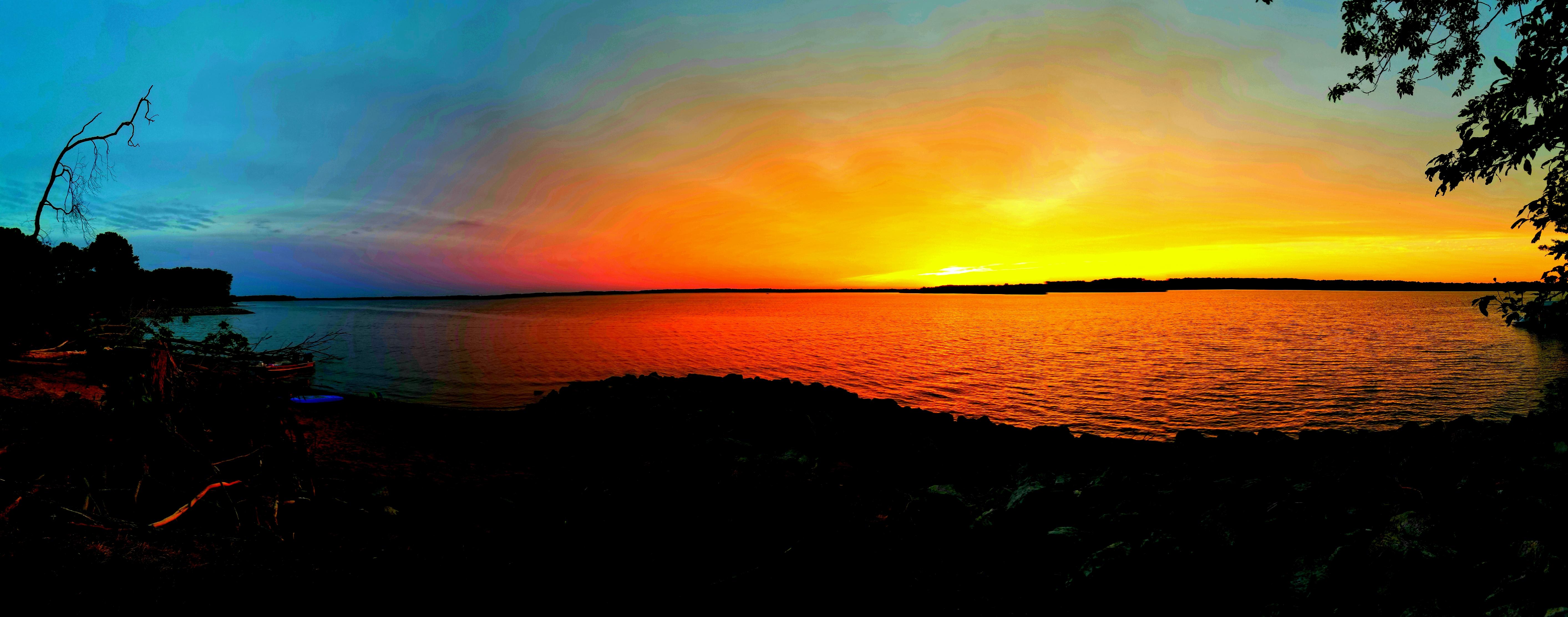 Rend lake Illinois [OC](5654×2224) r/SkyPorn