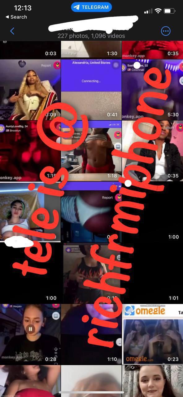 monkey telegrams and omegle telegrams for 5 bucks each a tele💫 some