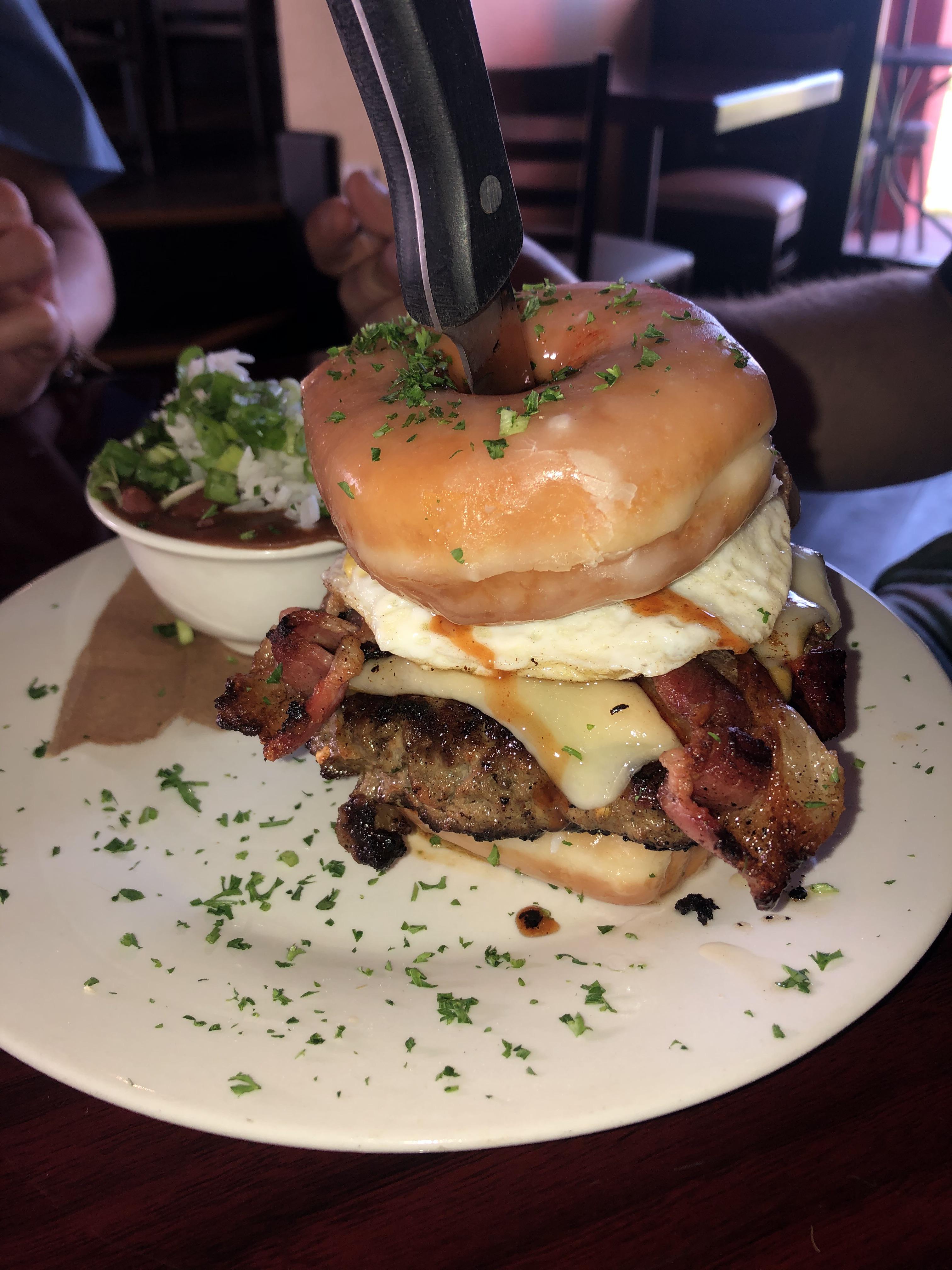 The Luther Burger from Viola and Agnes in Seabrook, TX r/FoodPorn