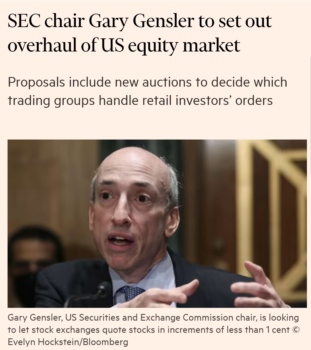 SEC chair to set out an overhaul of US equity market r/Superstonk