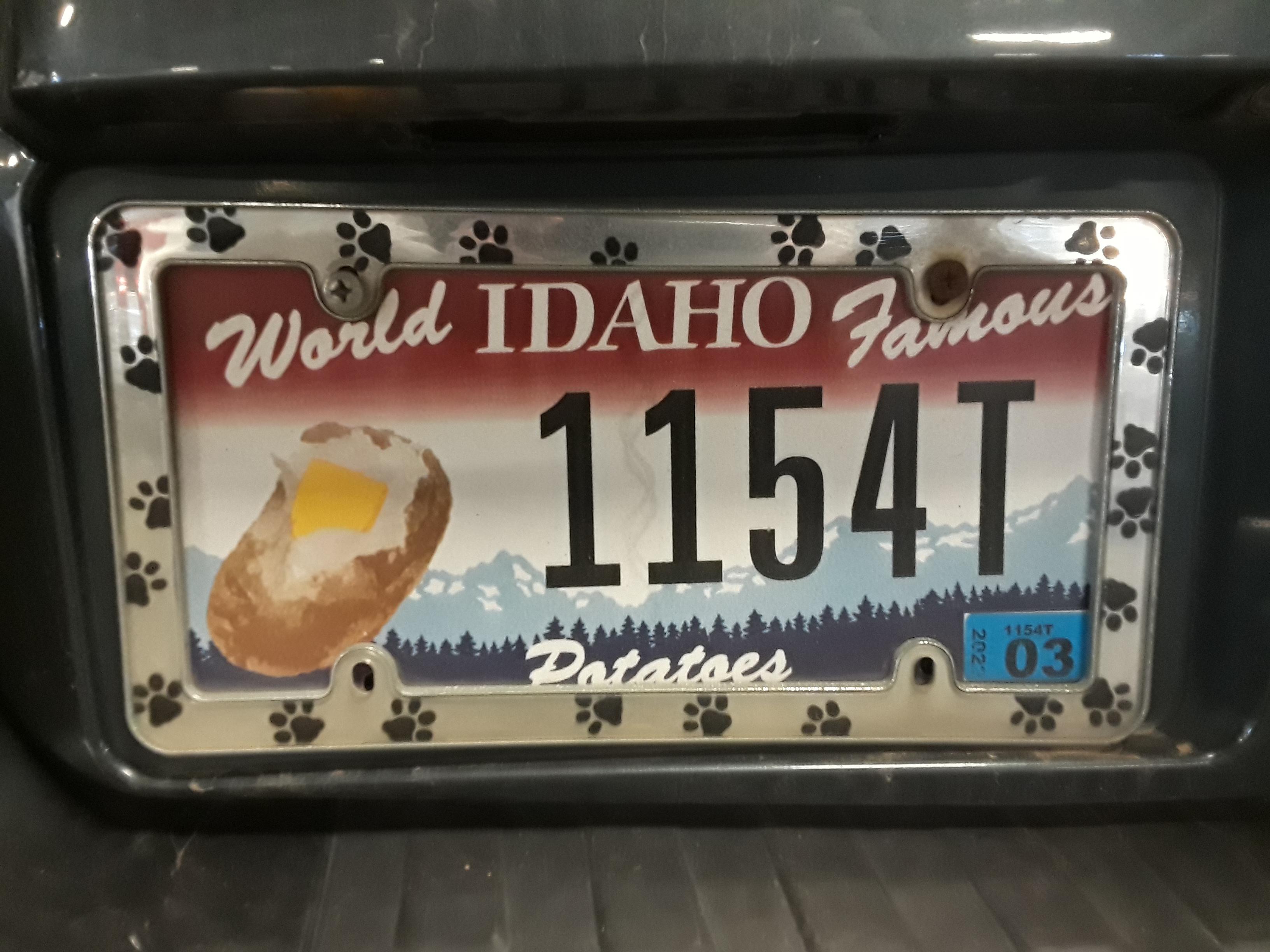 Idaho world famous potatoes r/LICENSEPLATES