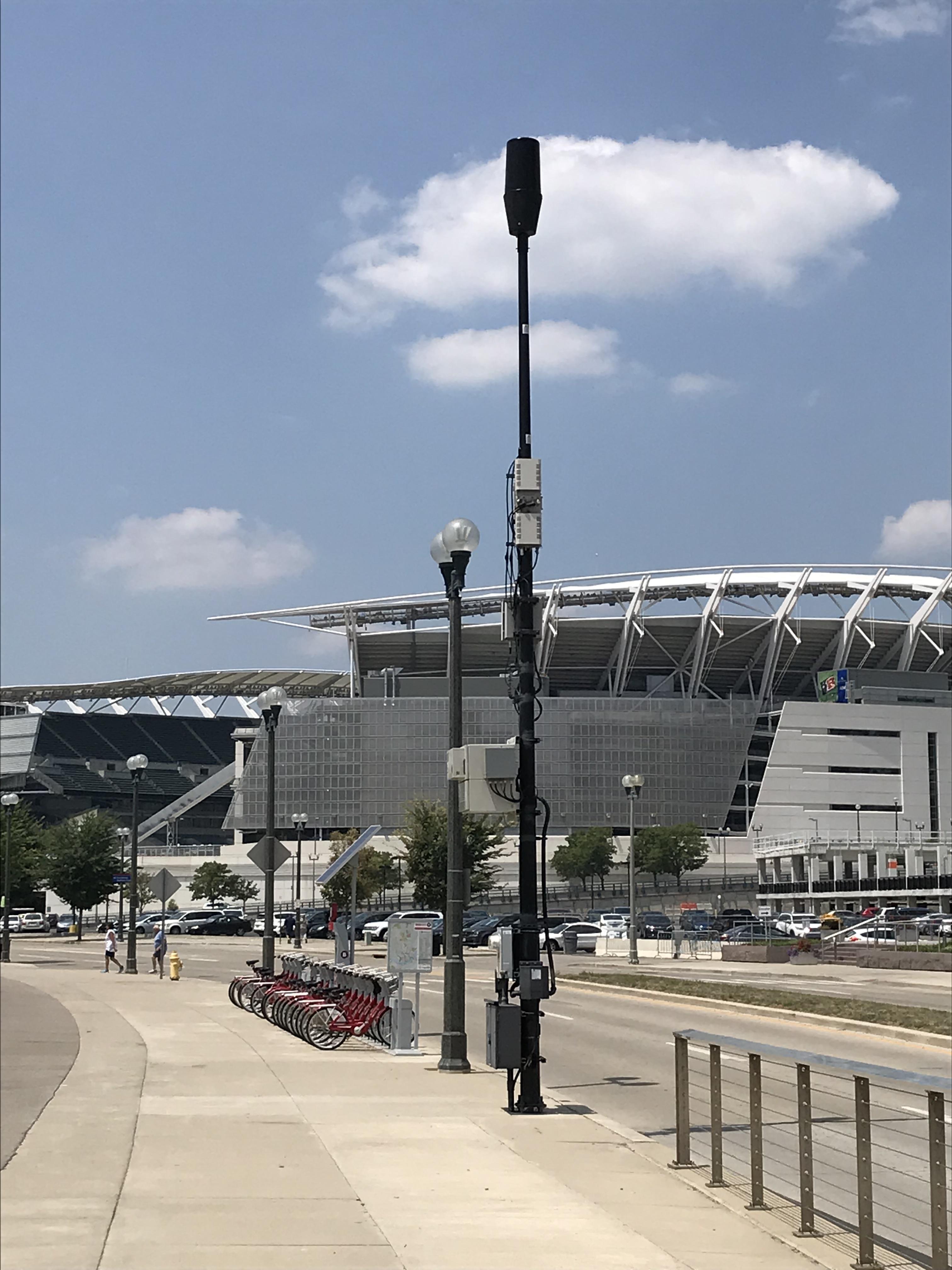 Saw it at Smale Park, what is this black pole with the wires and boxes