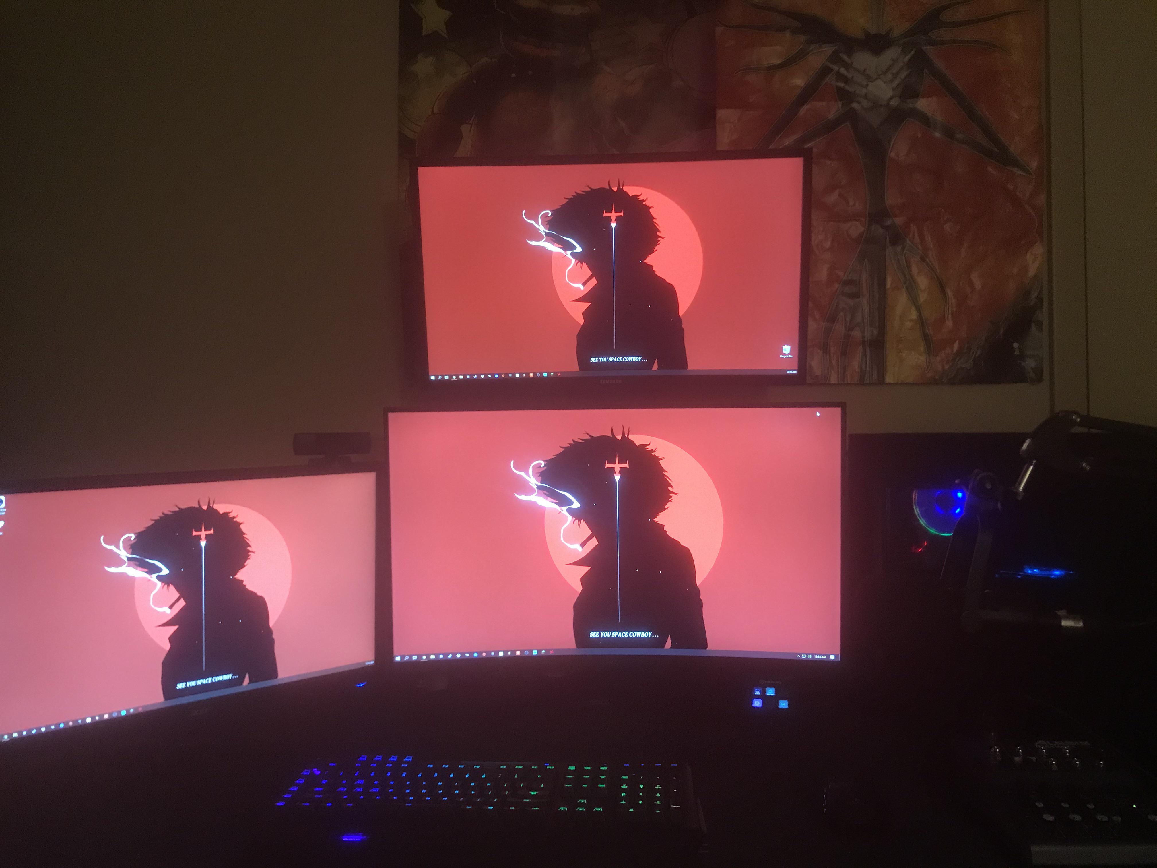 It’s not the flashiest but got a new desk so redid the set up and I’m