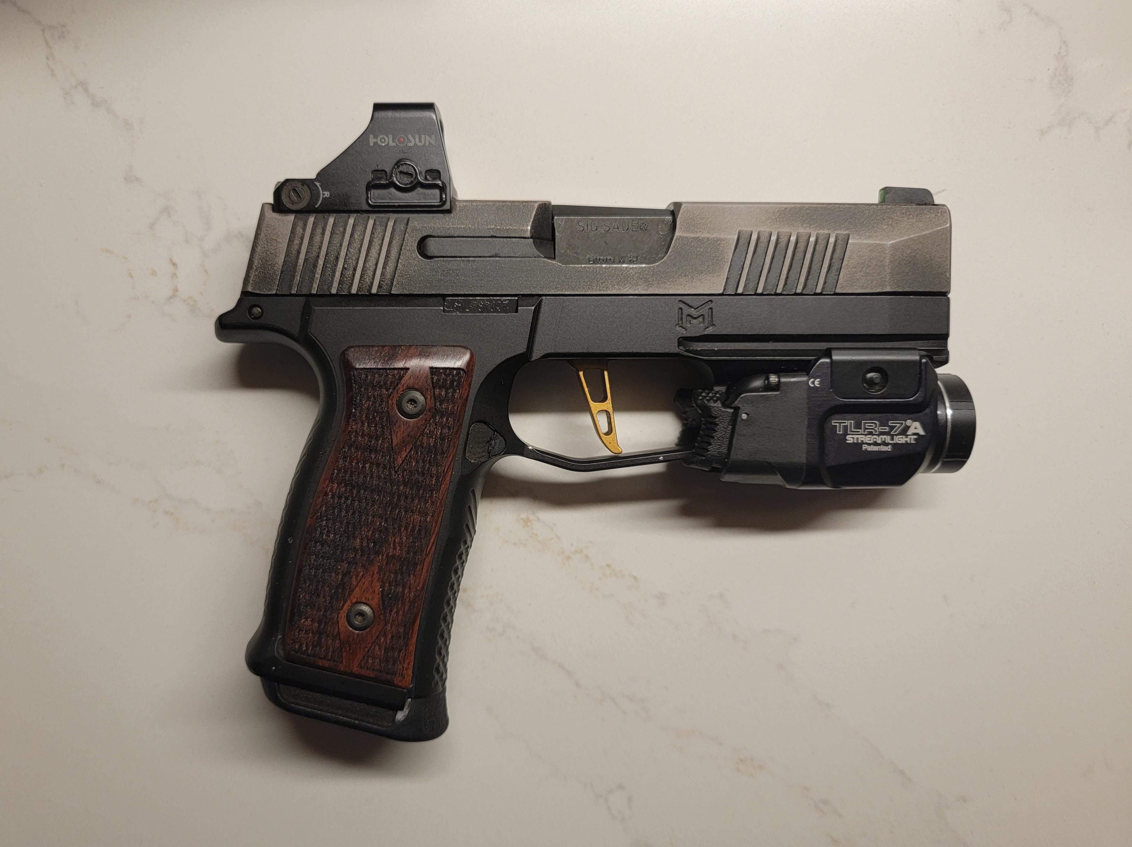 Mischief Machine wood grip panels. r/P365xl