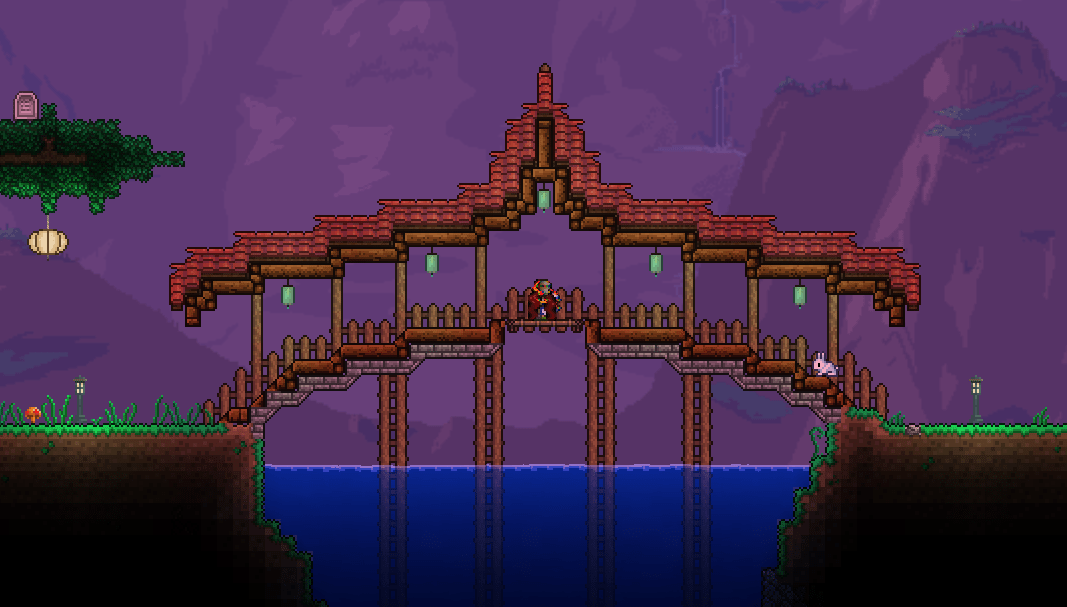 I made a bridge for fishing. r/Terraria